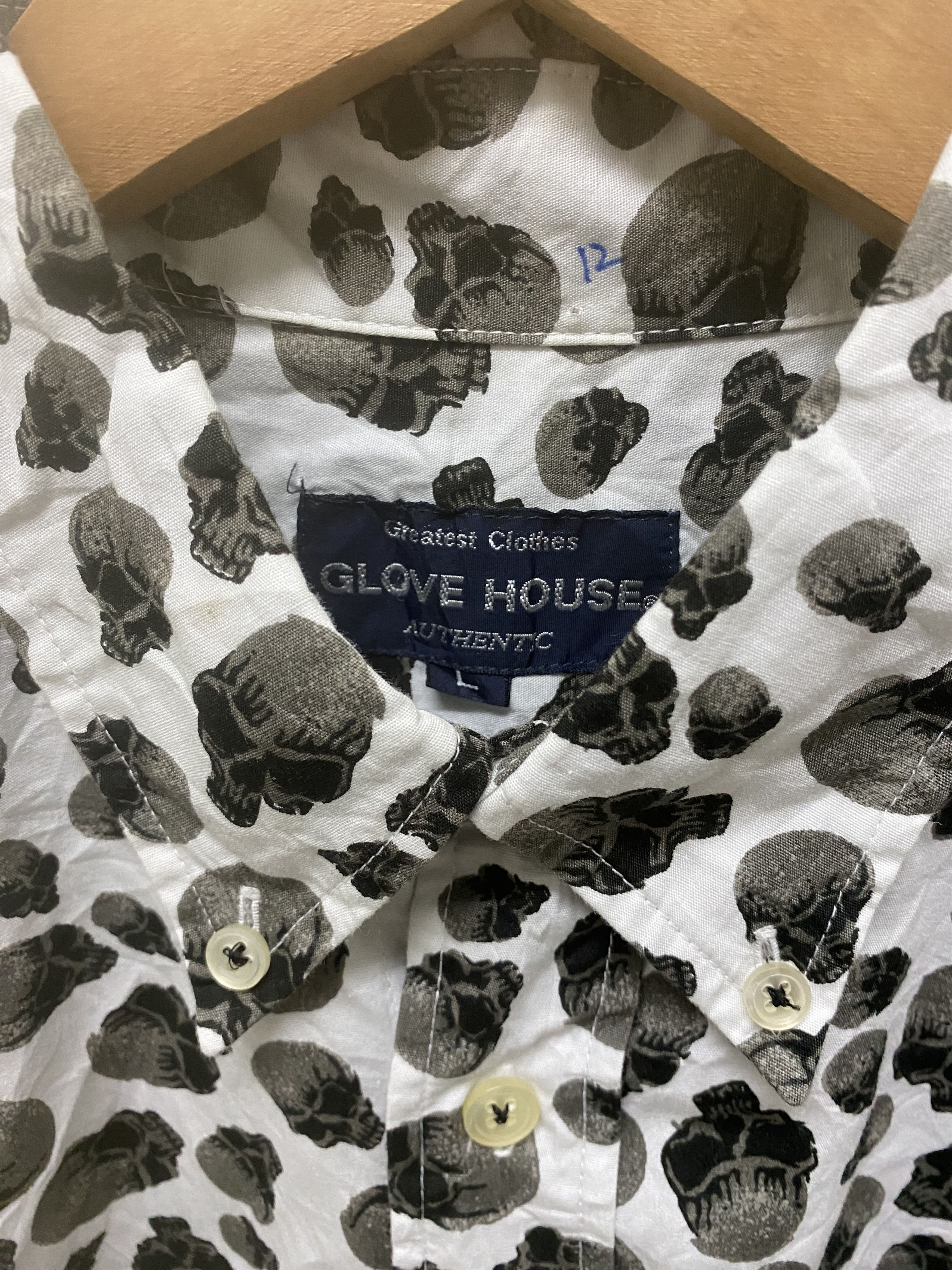 14th Addiction × If Six Was Nine Skull Printed Glove House Button Up Size US L / EU 52-54 / 3 - 3 Thumbnail