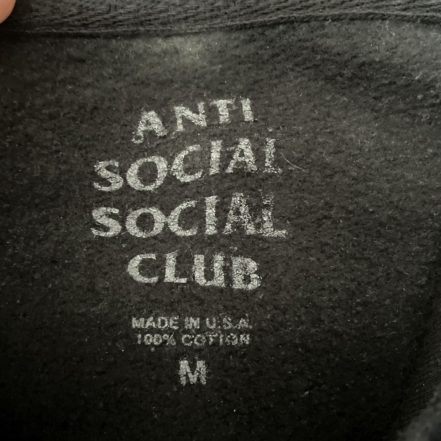 Anti Social Social Club Anti Social Social Club Hoodie Mens Regular Medium Black Pullover Hooded Fleece USB Winter Fall Spring 2018 Bad Times Night City Hip Hop USA Size US M / EU 48-50 / 2 - 4 Thumbnail