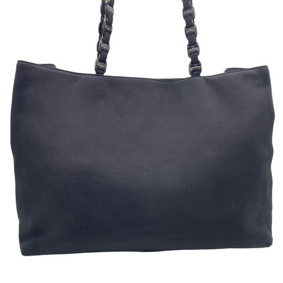 Salvatore Ferragamo Salvatore Ferragamo Nylon Chain Tote Shoulder Bag in Black Size ONE SIZE - 3 Thumbnail