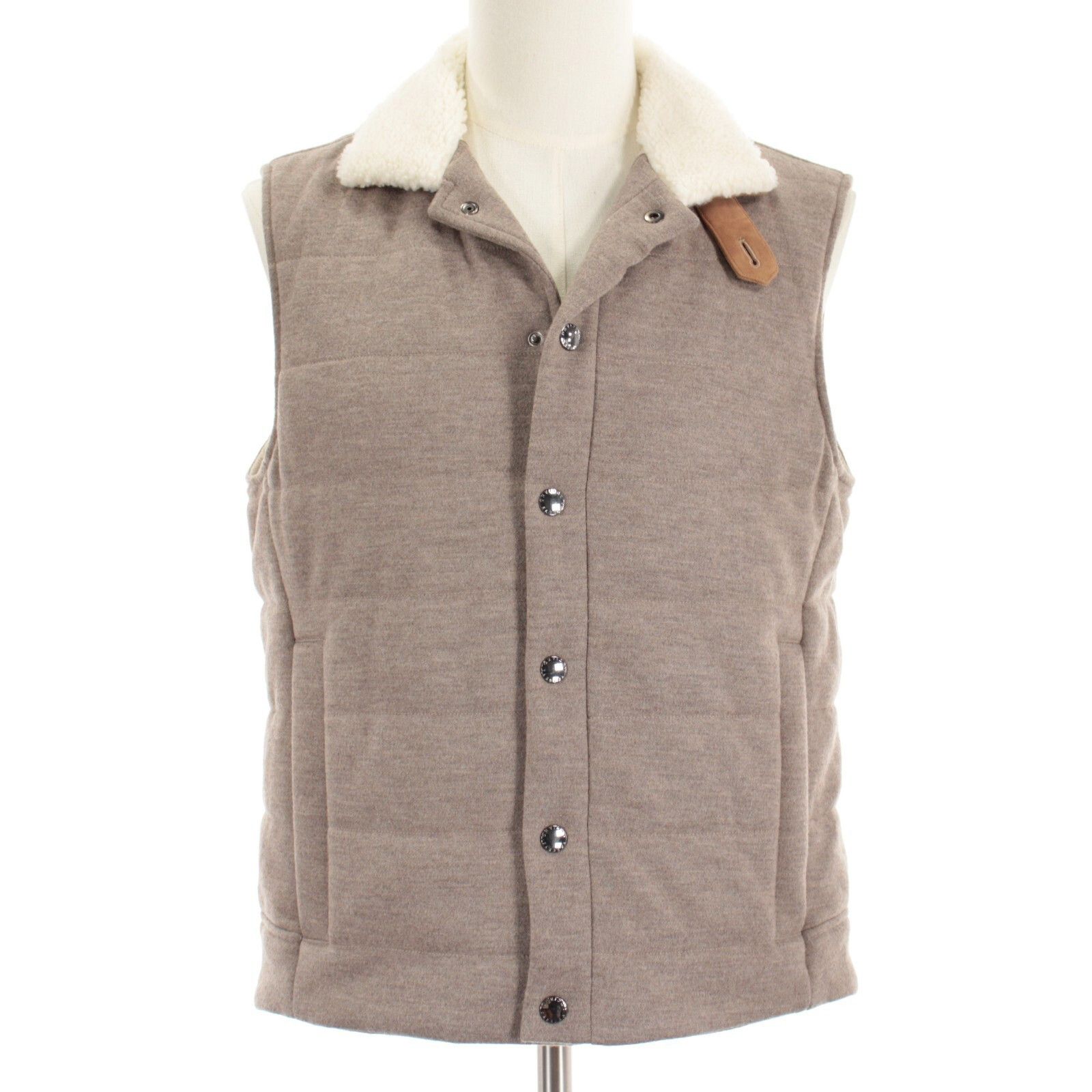 Luciano Barbera Luciano Barbera Vest Size M US In Beige Wool Size US M / EU 48-50 / 2 - 1 Thumbnail