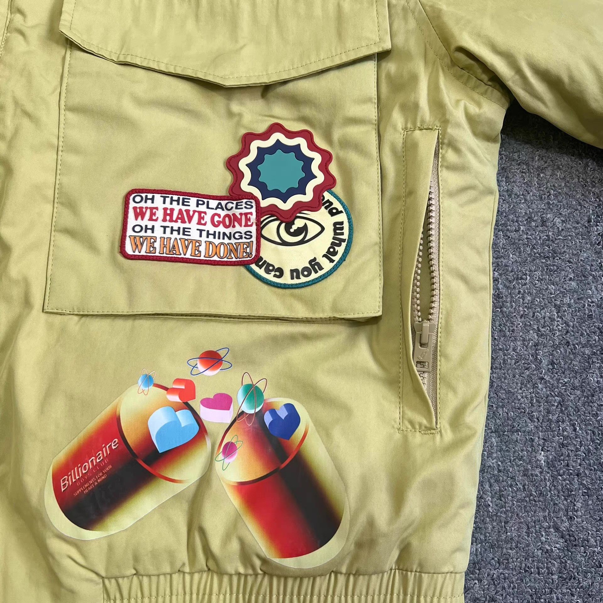 Billionaire Boys Club BBCEmbroideredRetroAstronautHeadZip-UpCottonPaddedJacket Q7 Size US XL / EU 56 / 4 - 4 Thumbnail