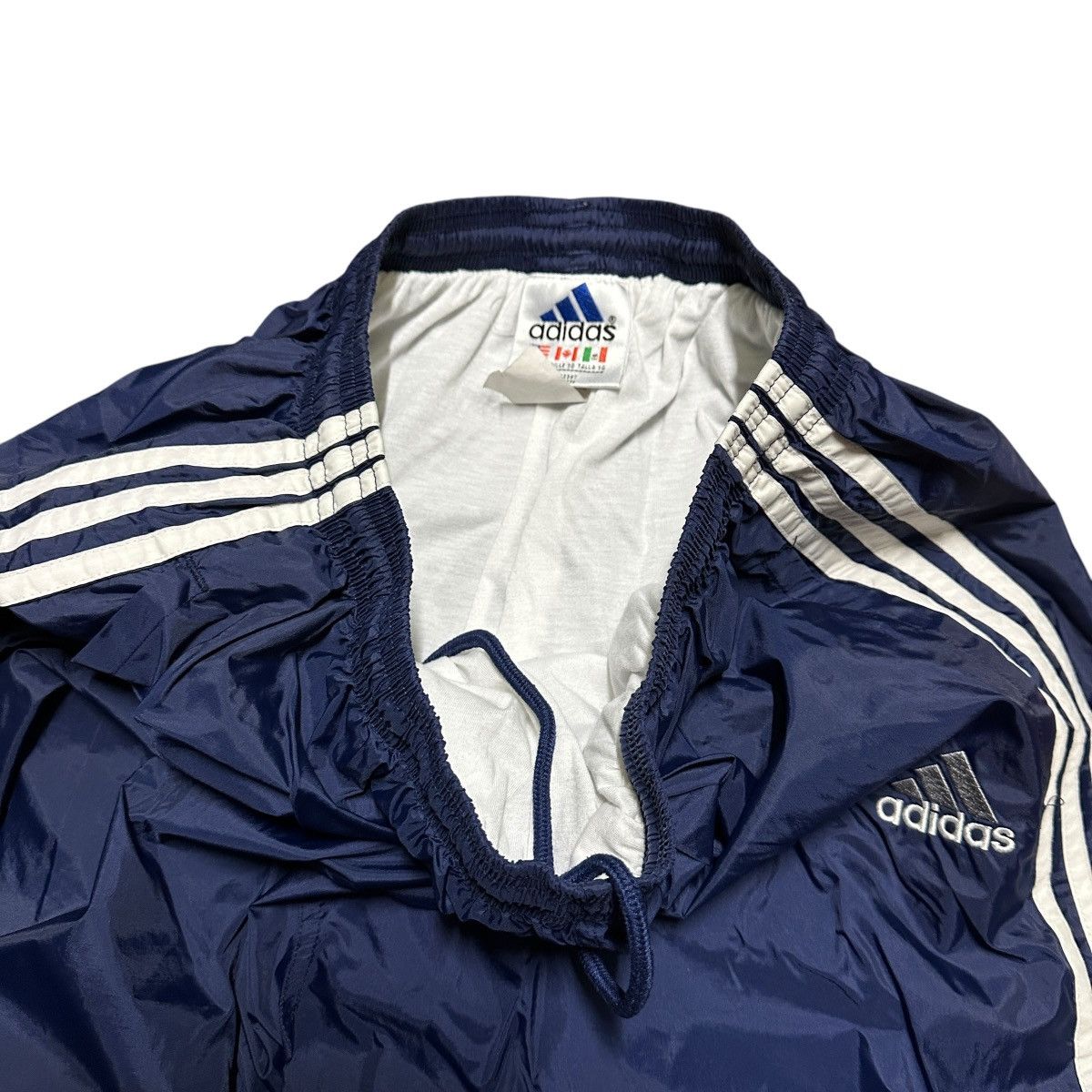 Adidas × Vintage Vintage 90s Adidas Blue Windbreaker Sweatpants Size US 36 / EU 52 - 7 Thumbnail