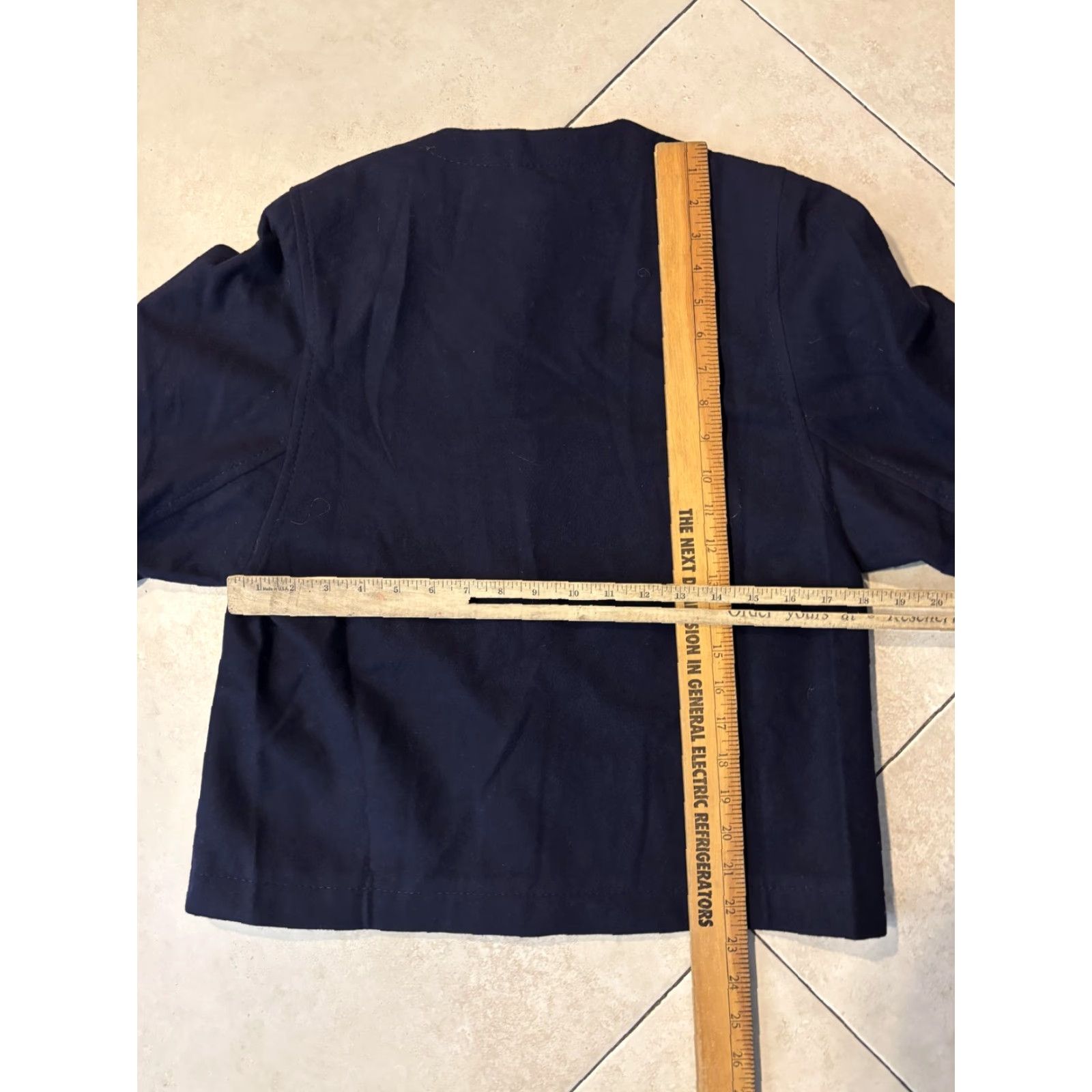 Gianfranco Ferre Gianfranco Ferre Jacket Womens 38 Blue Wool Collarless Open Front Made Italy Size XS / US 0-2 / IT 36-38 - 6 Thumbnail
