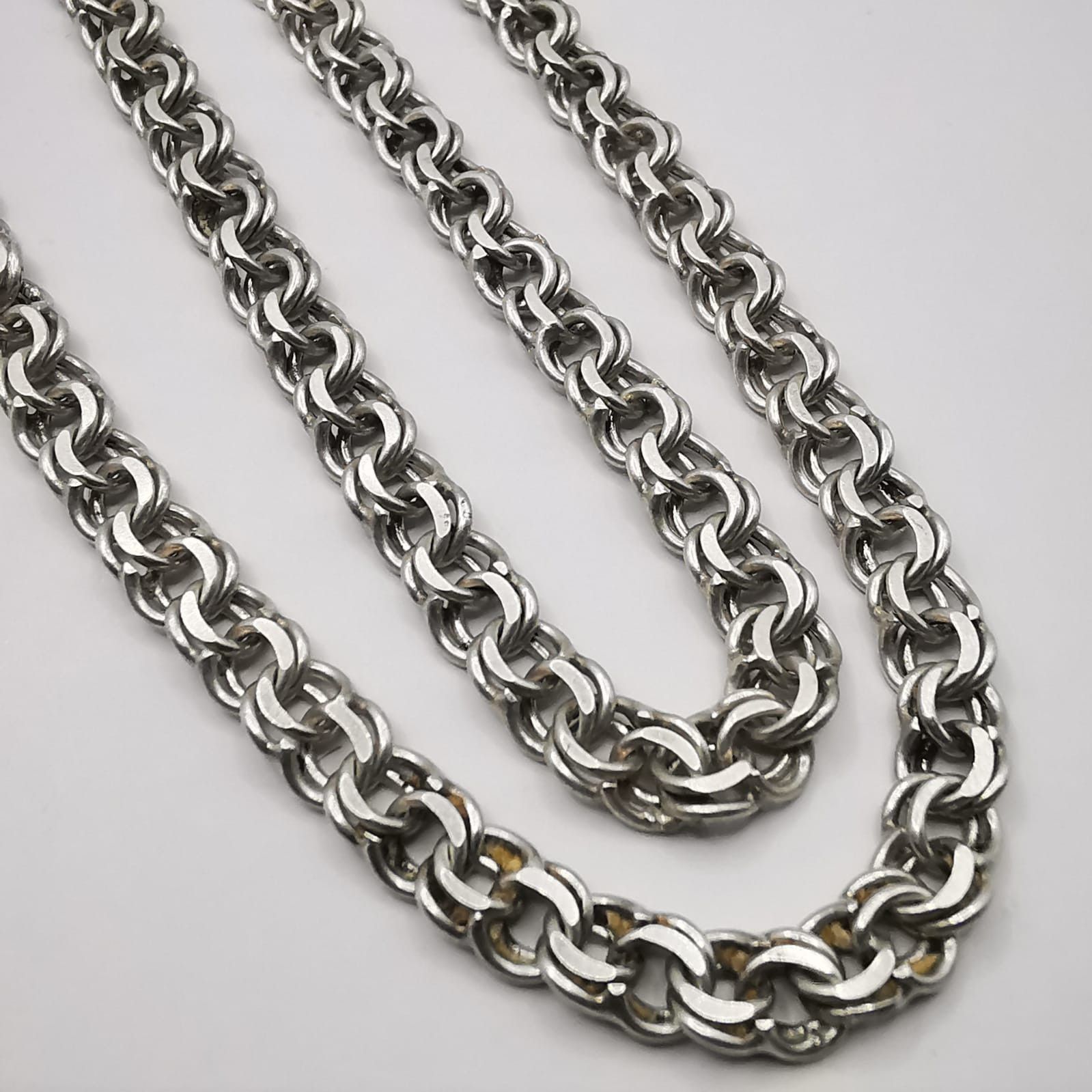 Sterling Silver Vintage Jewelry Chain, 925 Sterling Silver, Signed 27,23g Size ONE SIZE - 6 Thumbnail