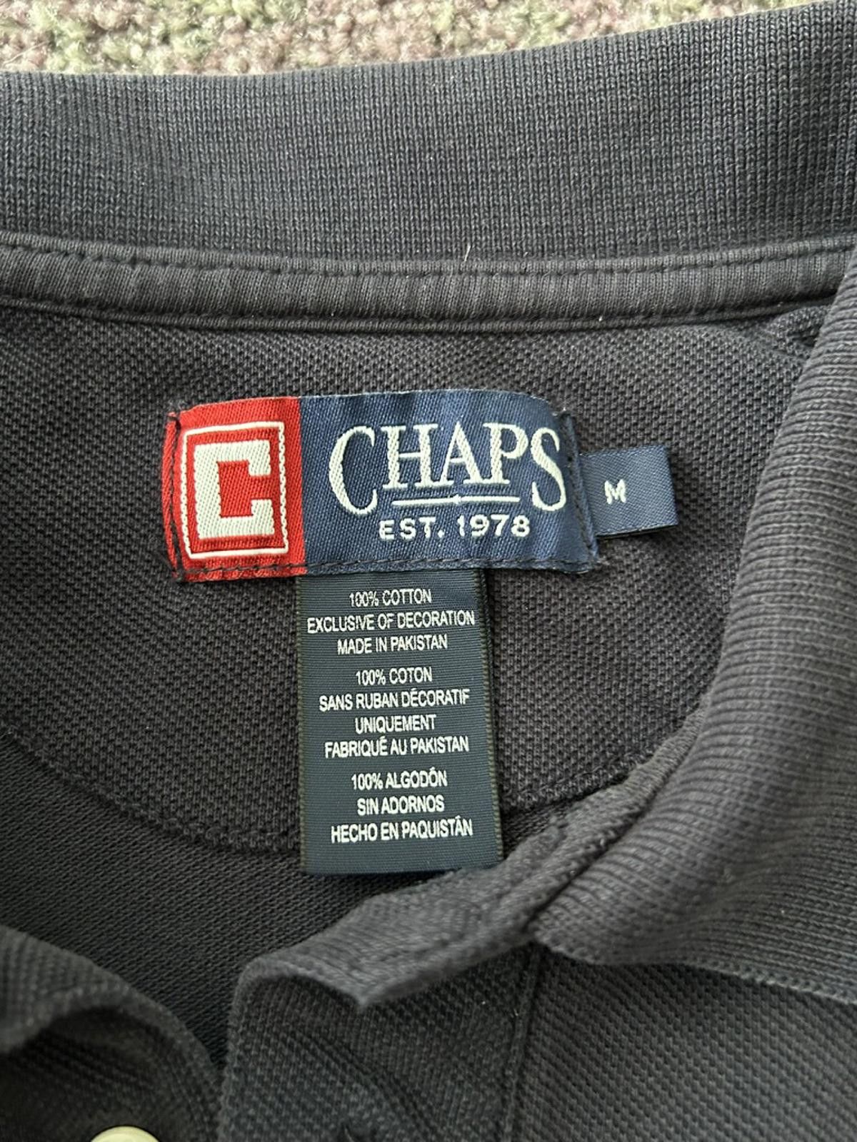 Chaps Chaps Black Polo Shirt with Red and White Trim, Medium Size US M / EU 48-50 / 2 - 3 Thumbnail