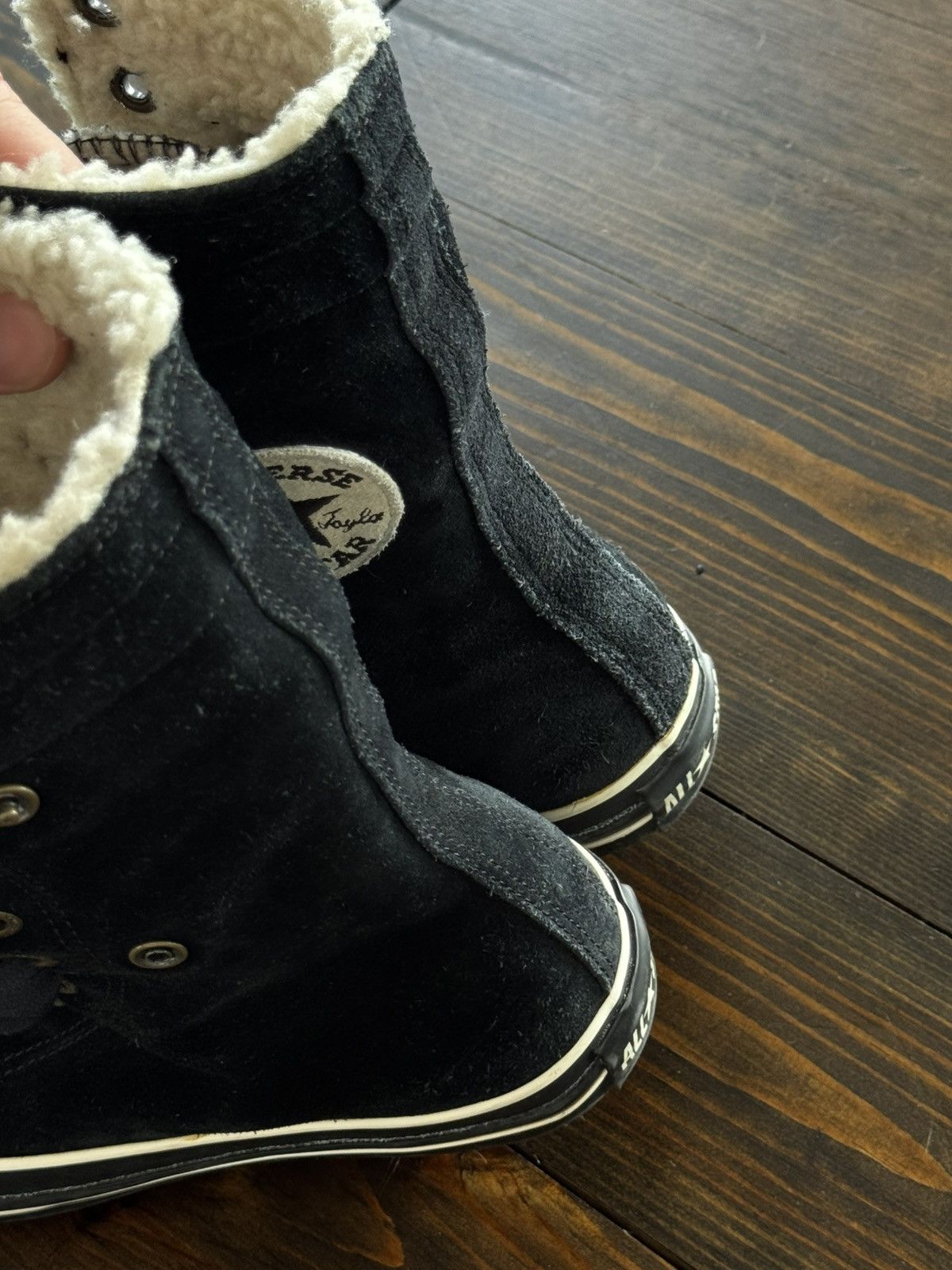 Y2K Converse Faux Fur Glamour Fuzzu High Top Sneakers