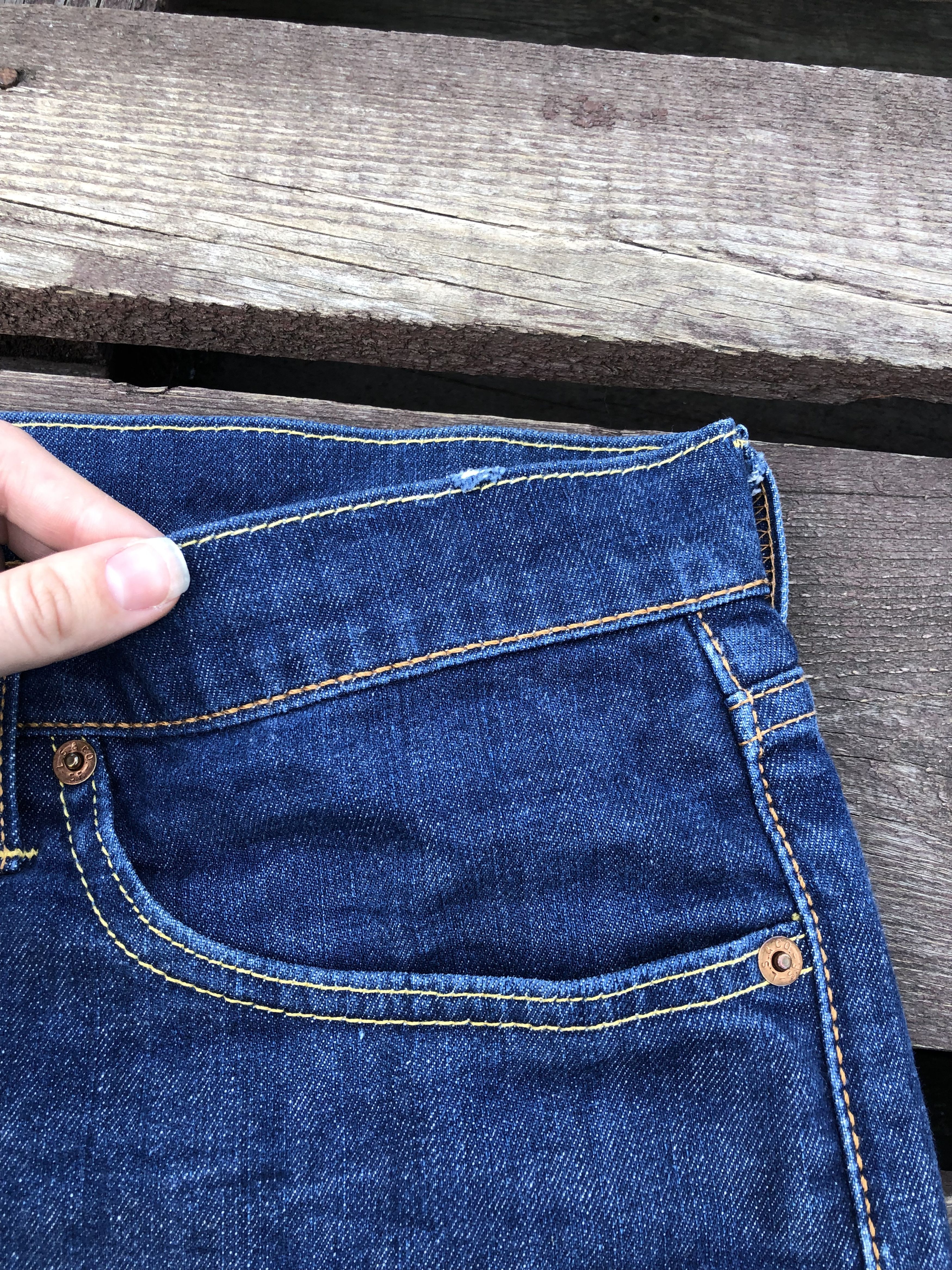 Levi's Vintage 2000s Levi’s 508 Custom Cut Denim Shorts Size W34 Size US 34 / EU 50 - 3 Thumbnail