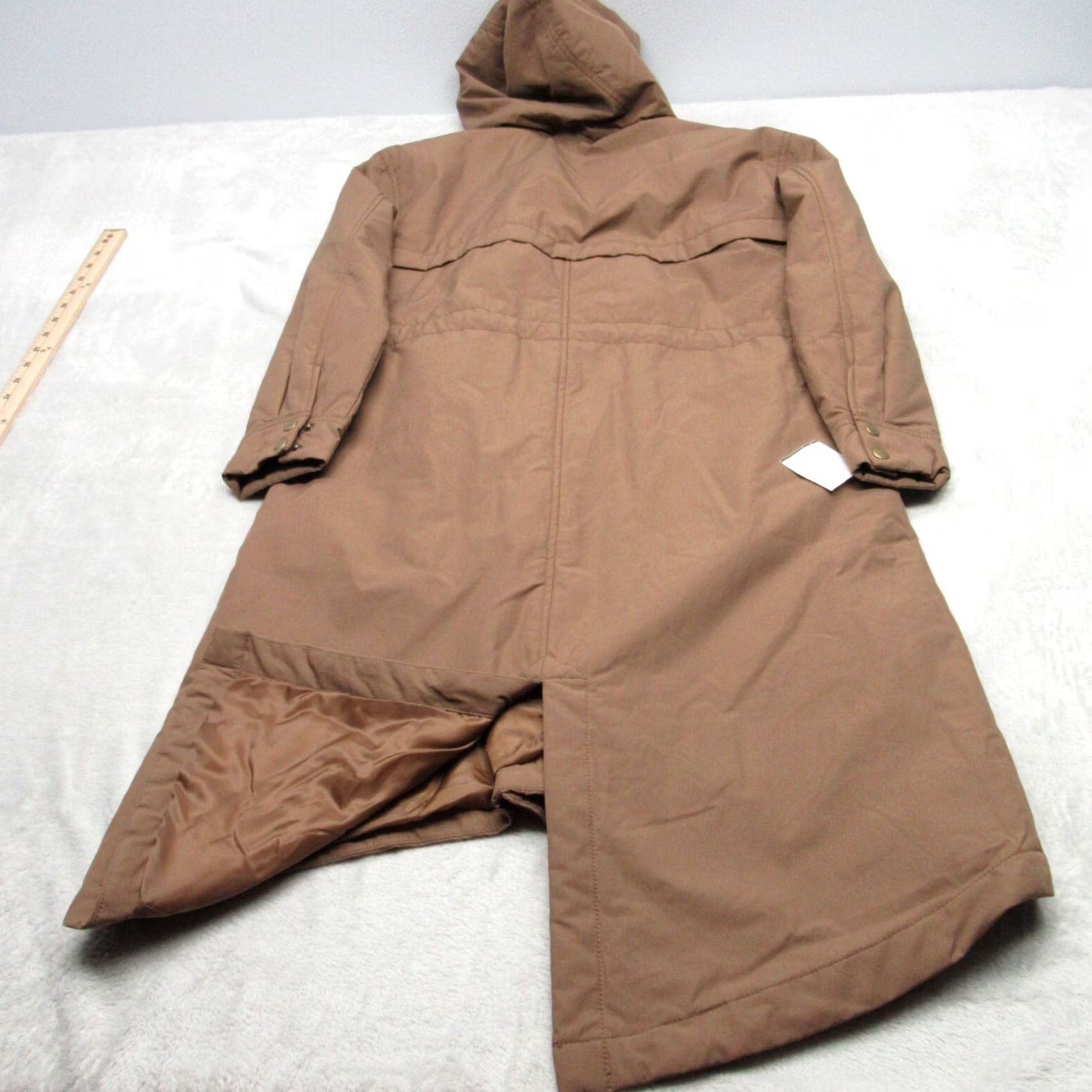 Old Navy VINTAGE Old Navy Coat Women XS Brown Water Resistant Faux Fur Lined Hood 43" Jacket NEW Size XS / US 0-2 / IT 36-38 - 3 Thumbnail