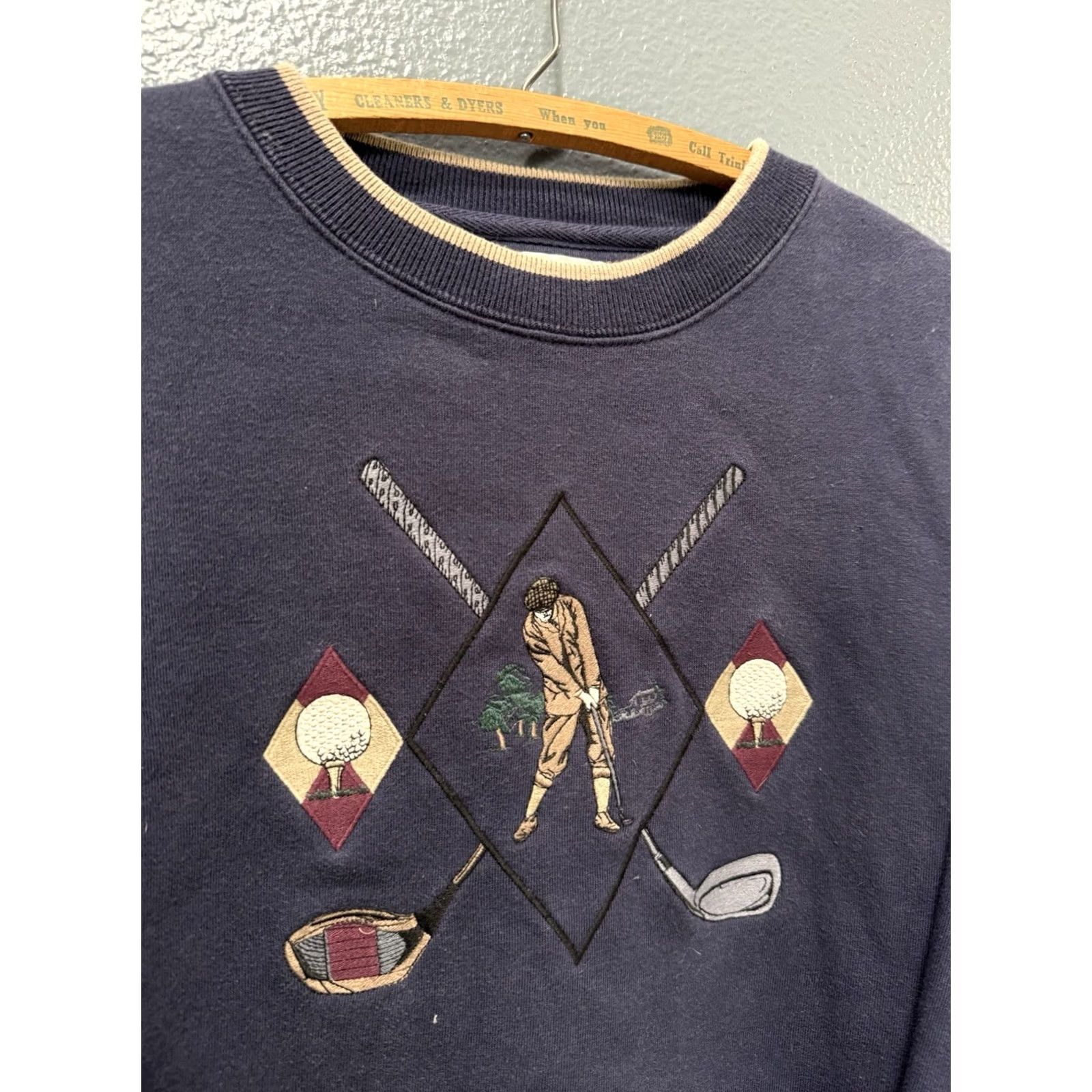 Vintage VINTAGE Shenandoah Sweatshirt Large Blue Embroidered Golf 90’s Men’s Size US L / EU 52-54 / 3 - 4 Thumbnail