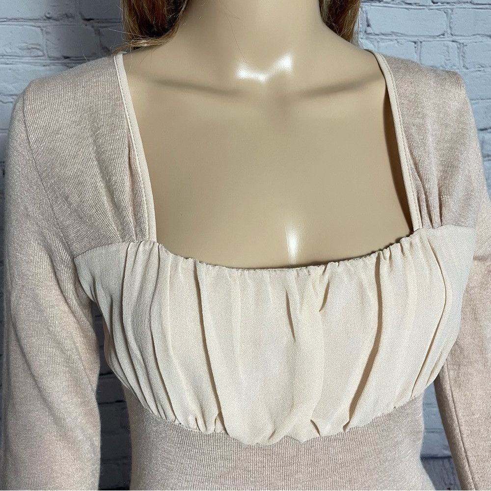 Other NWT New $260 Kaos Wool Blend Silk Knit Blush Sweater Size S Size S / US 4 / IT 40 - 3 Thumbnail