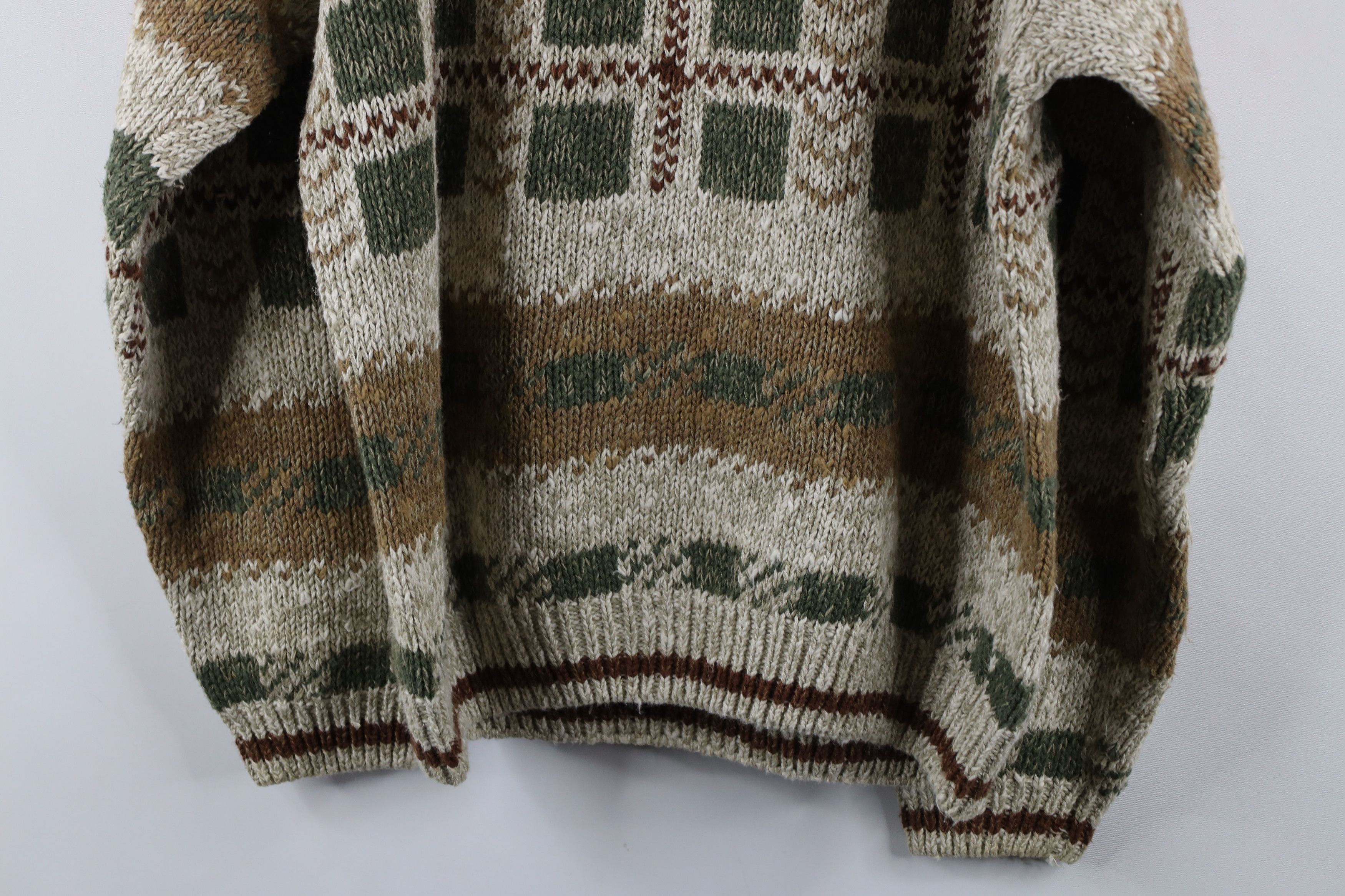 Vintage Vintage 90s Streetwear Blend Chunky Knit Sweater Earth Tone Size US L / EU 52-54 / 3 - 10 Thumbnail