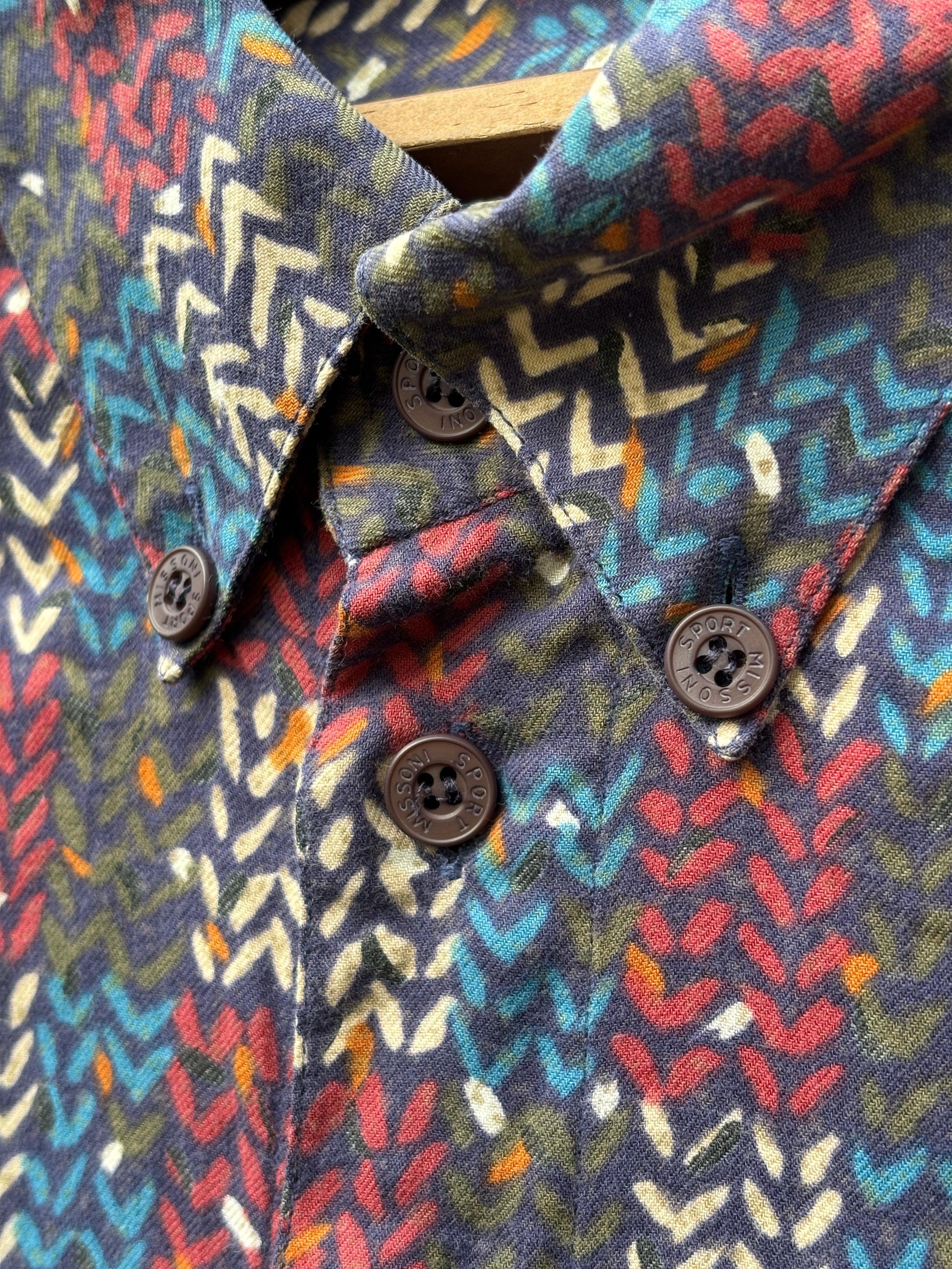 Missoni MISSONI SPORT Vintage Printed Button-up Shirt Size US L / EU 52-54 / 3 - 3 Thumbnail