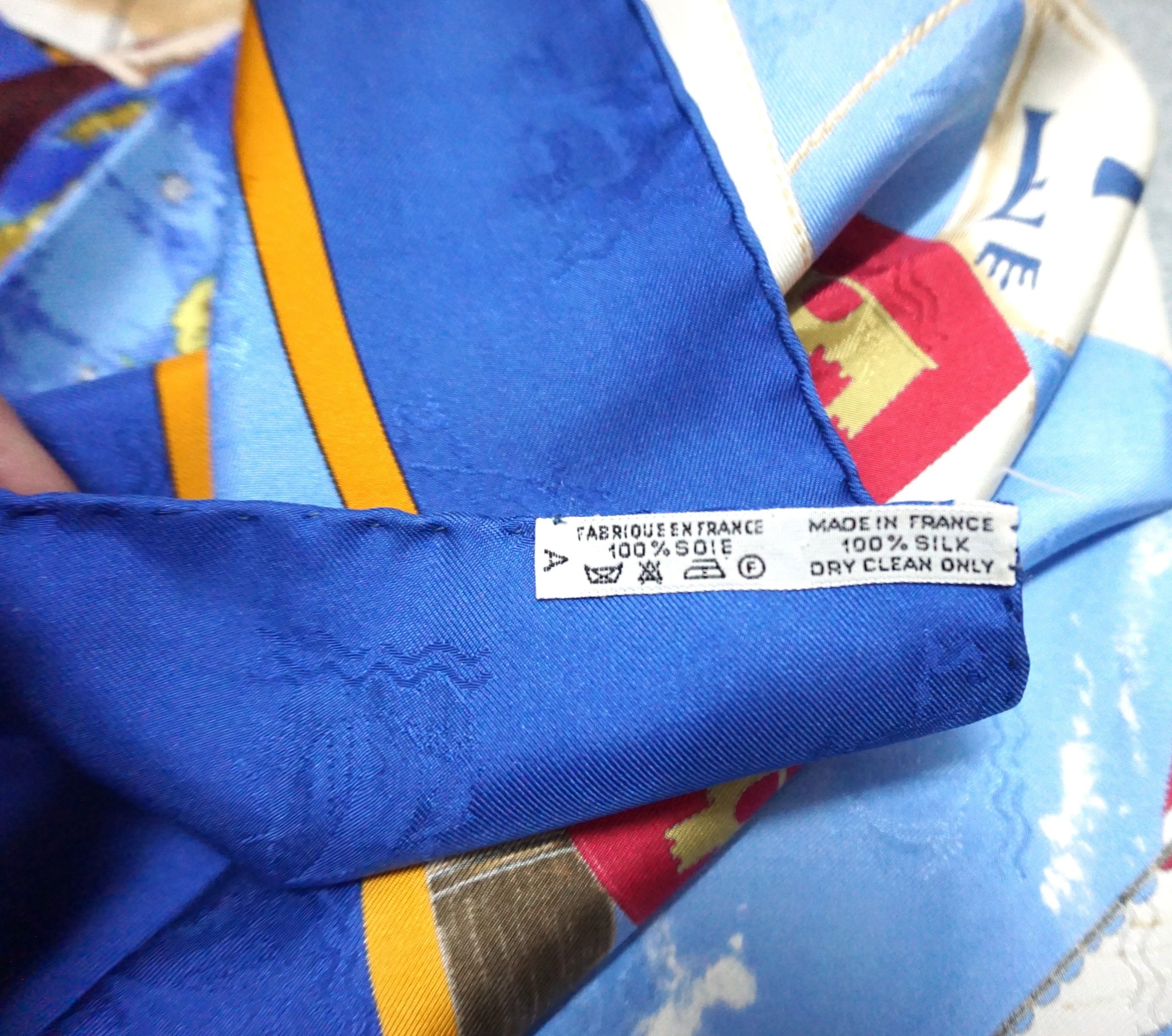 Hermes × Vintage HERME'S CHRISTOPHE COLOMB CARRE 90 VINTAGE SILK SCARF Size ONE SIZE - 12 Thumbnail