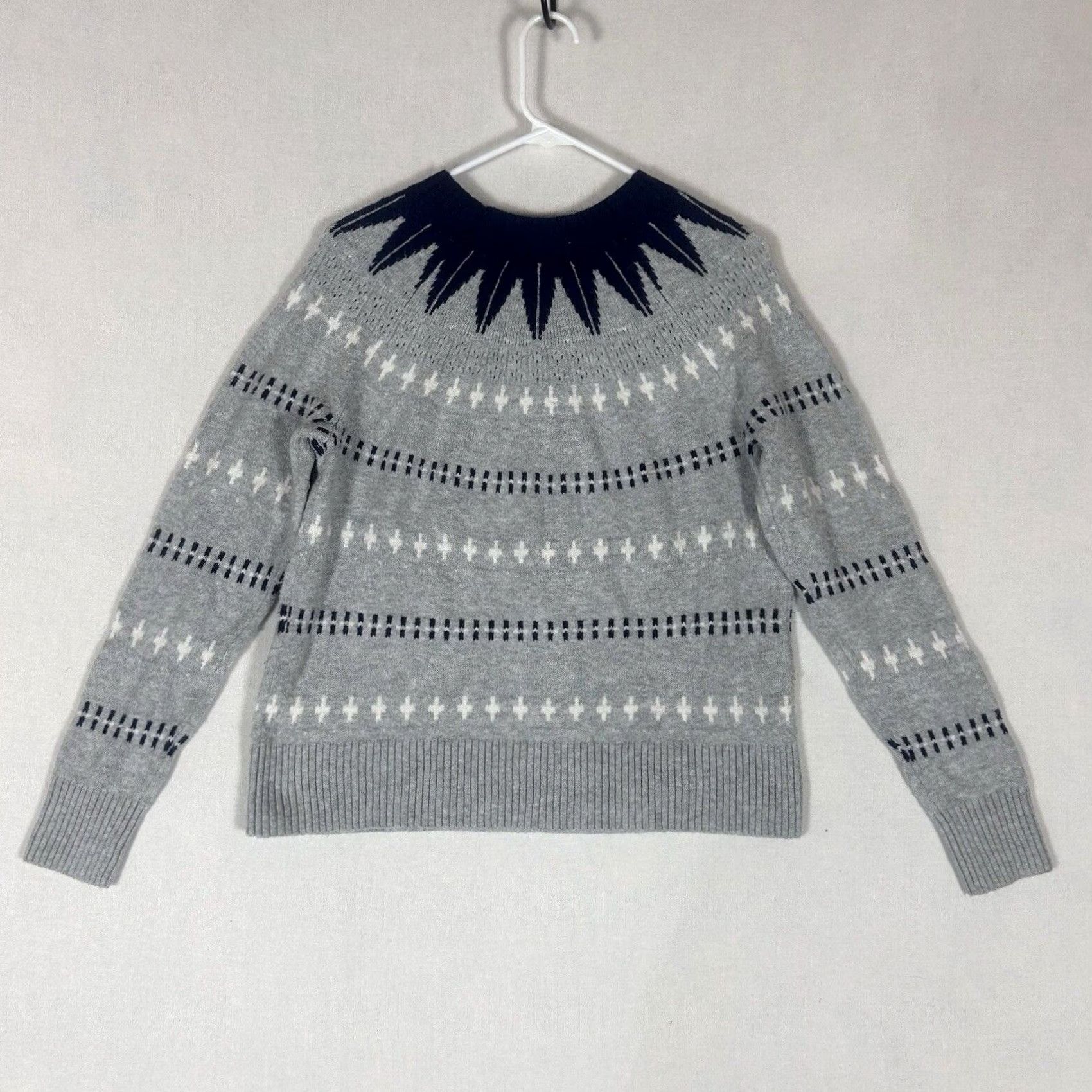 Banana Republic Banana Republic Womens Knit Sweater Size S Long Sleeve Crewneck Striped Gray Size S / US 4 / IT 40 - 4 Thumbnail
