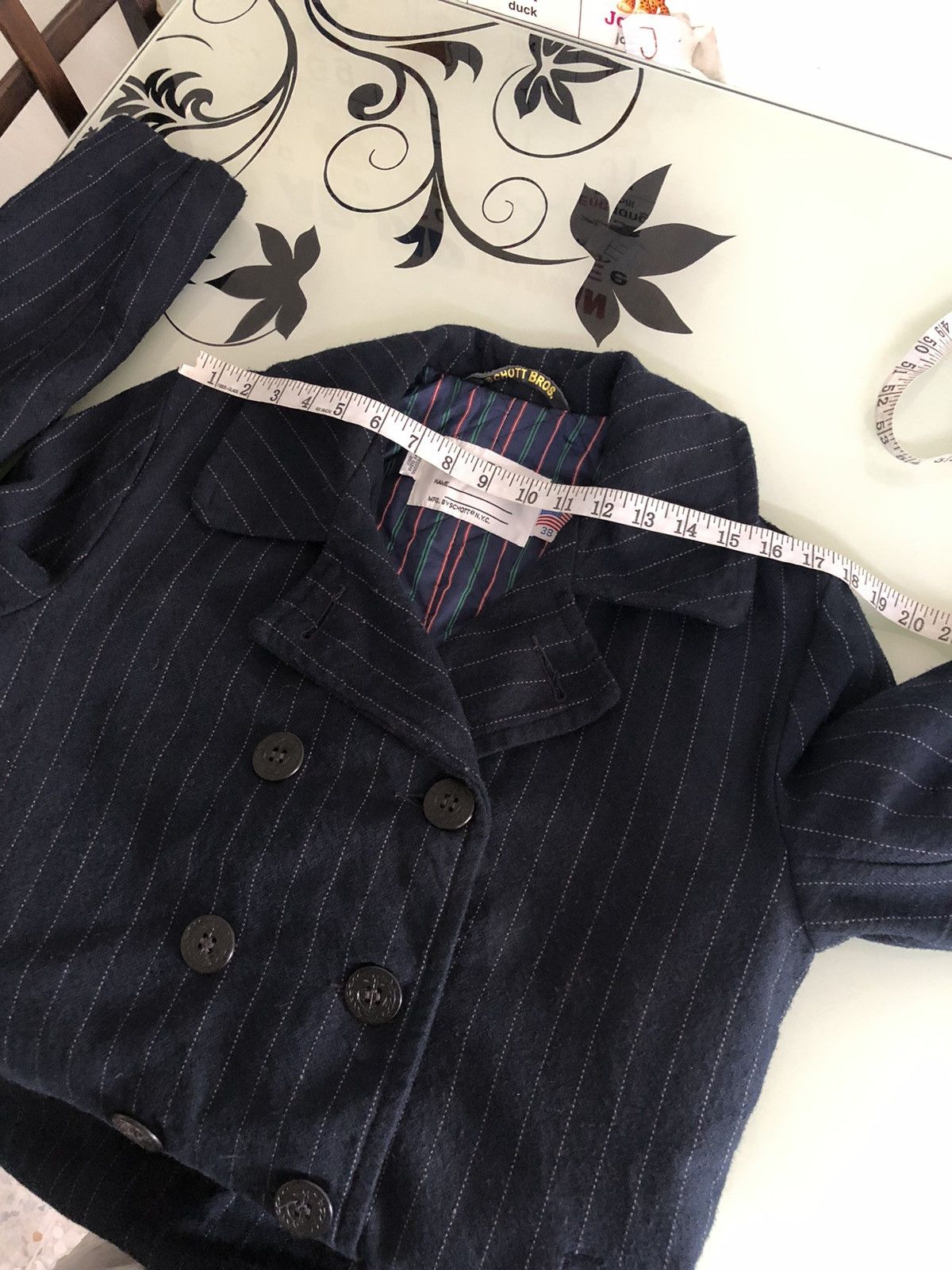 Schott Rare❗️Schott x Takeo Kikuchi Wool Stripe Pea Coat Size US S / EU 44-46 / 1 - 15 Thumbnail