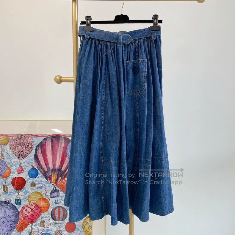 Prada Prada Blue denim skirt Size 24" / US 00 / IT 34 - 2 Thumbnail