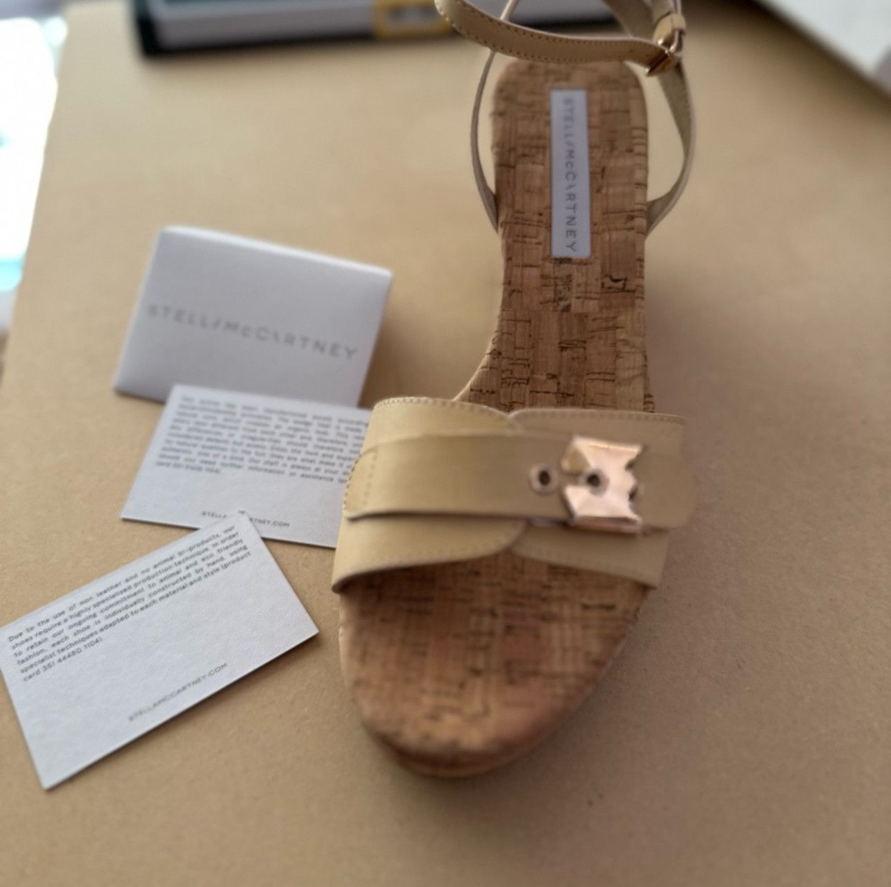 Stella McCartney Stella McCartney cork wedge buckle sandles tan 41 Size US 11 / IT 41 - 7 Thumbnail