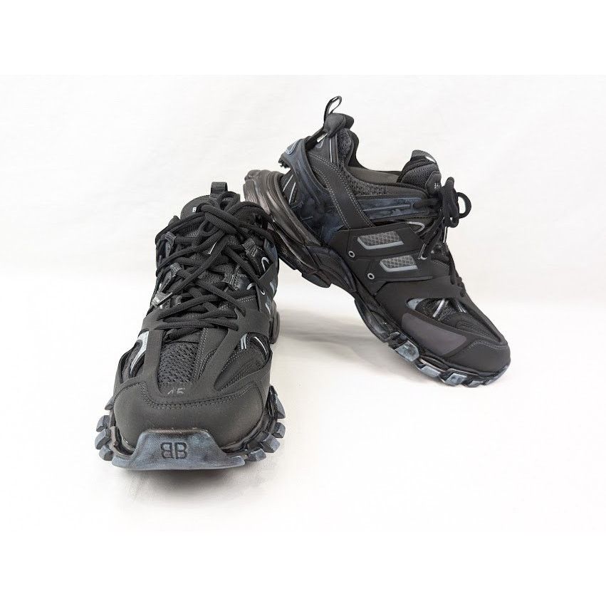 Balenciaga o1rshd1 Track Low-Top Sneakers in Faded Black Size US 12 / EU 45 - 15 Thumbnail