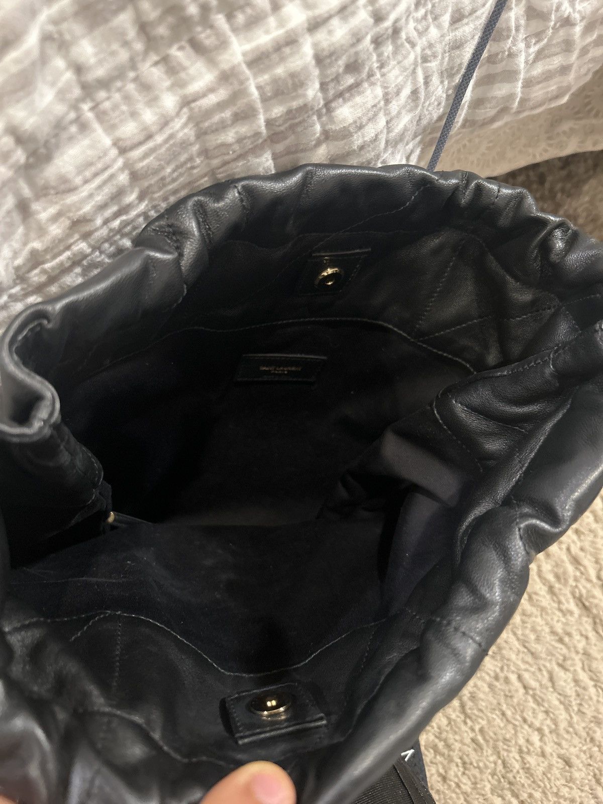 Yves Saint Laurent Yves Saint Laurent Jamie embellished quilted leather bag Size ONE SIZE - 5 Thumbnail