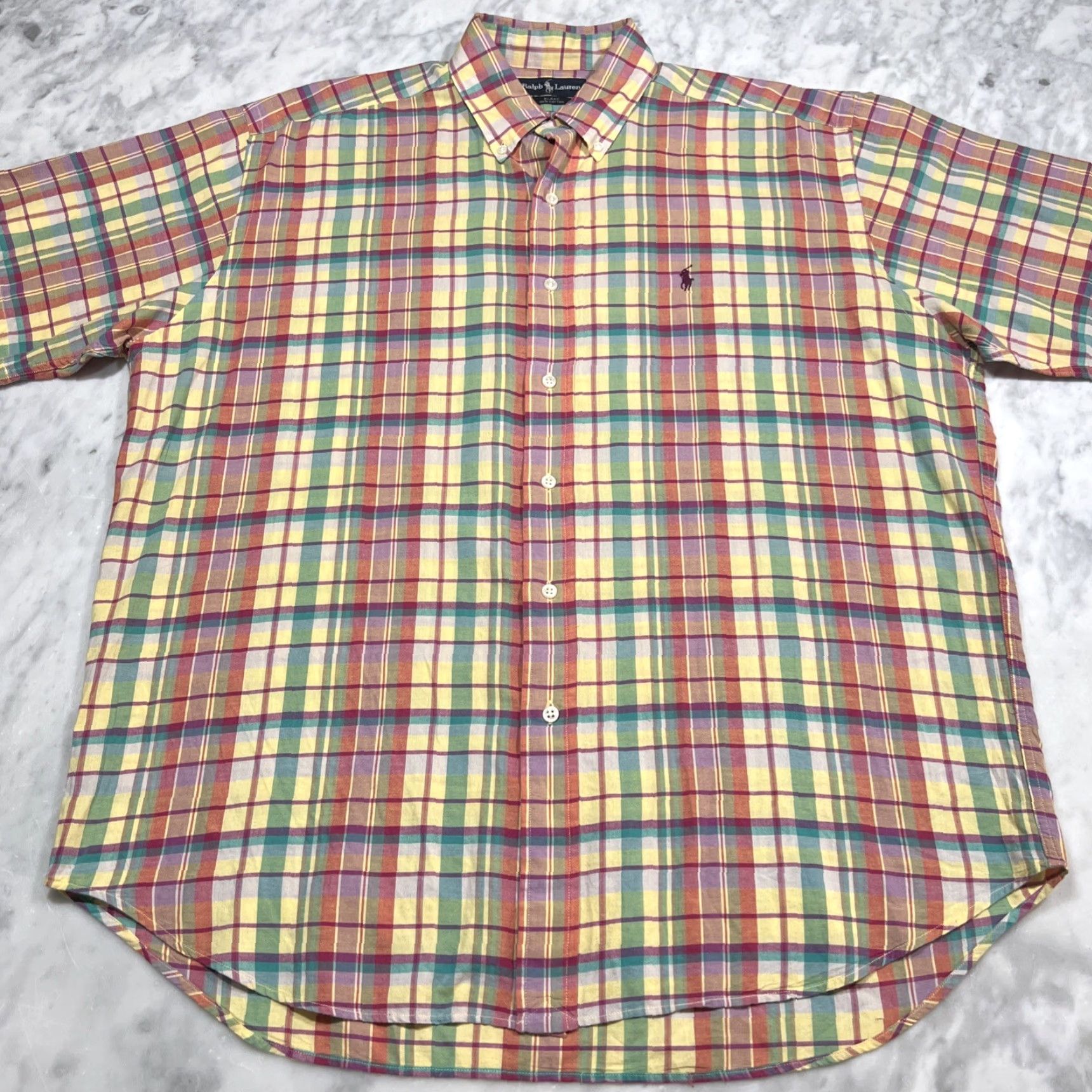 Ralph Lauren Ralph Lauren Shirt Men L Blake Plaid Short Sleeve Button-Down Colorful Cotton Size US L / EU 52-54 / 3 - 2 Thumbnail