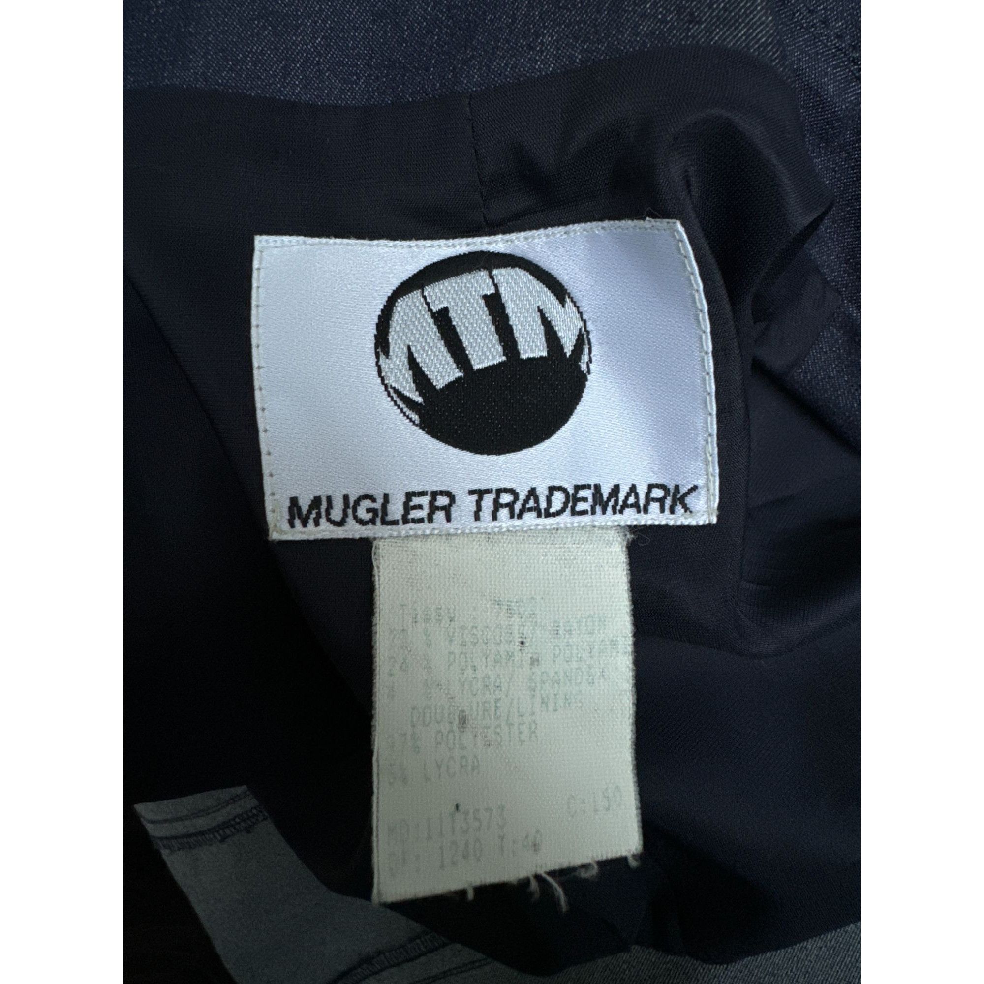 Thierry Mugler Dark Denim Blazer Jacket Size M / US 6-8 / IT 42-44 - 5 Thumbnail