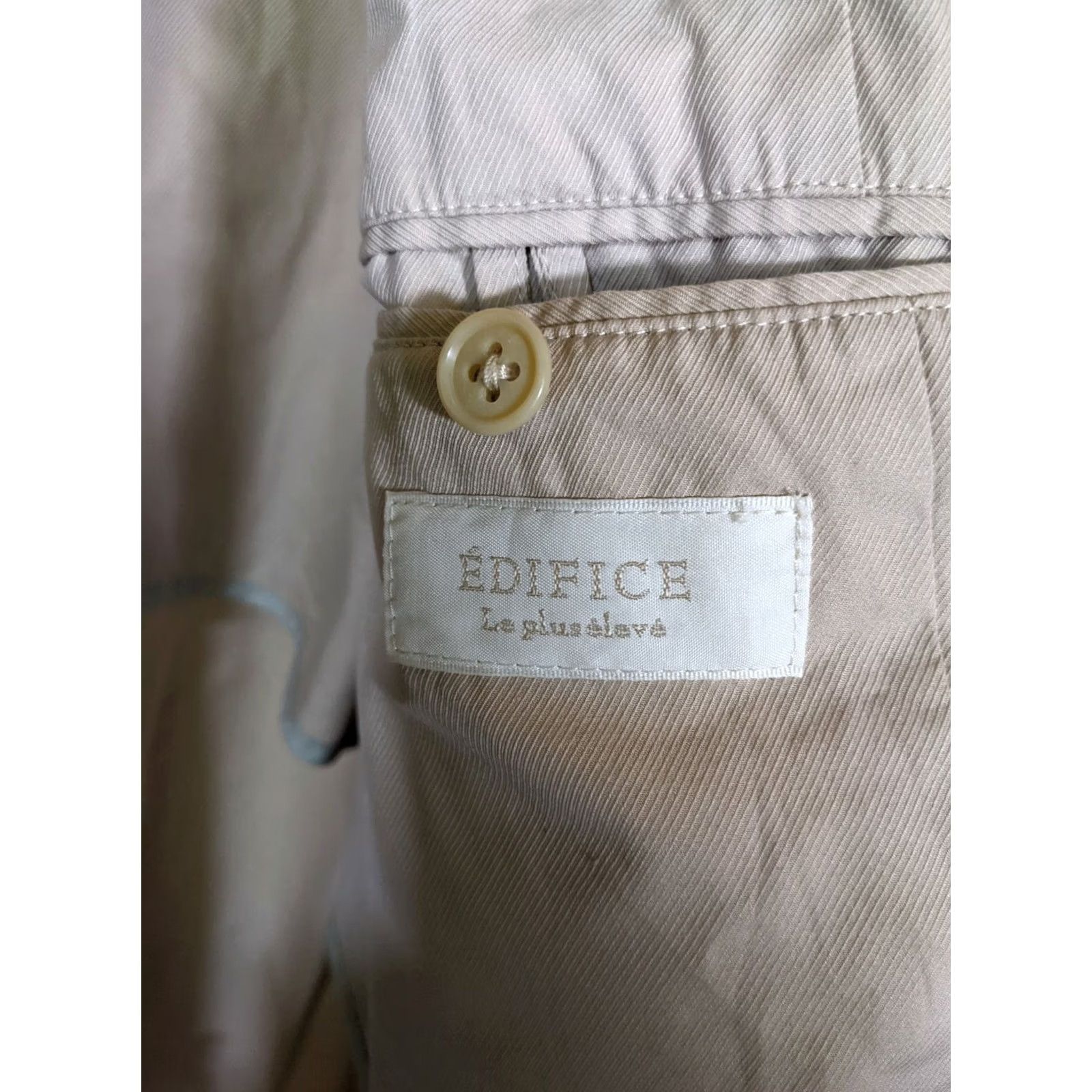 Vintage EDIFICE Jacket Men Cotton Khaki Size 46 Rain Coat Vintage? No. Jacket Regular 46 Beige Edifice Japan Durable Military-Inspired? No. Size US S / EU 44-46 / 1 - 4 Thumbnail
