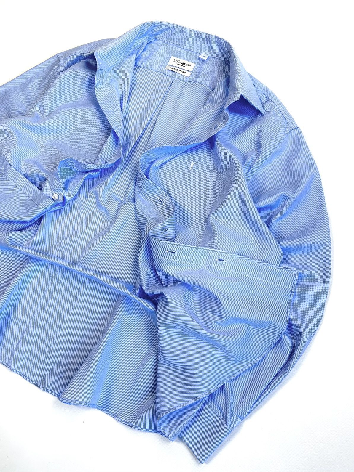 Yves Saint Laurent Yves Saint Laurent Blue Striped Button-Up Shirt Vintage XXL Size US XXL / EU 58 / 5 - 6 Thumbnail