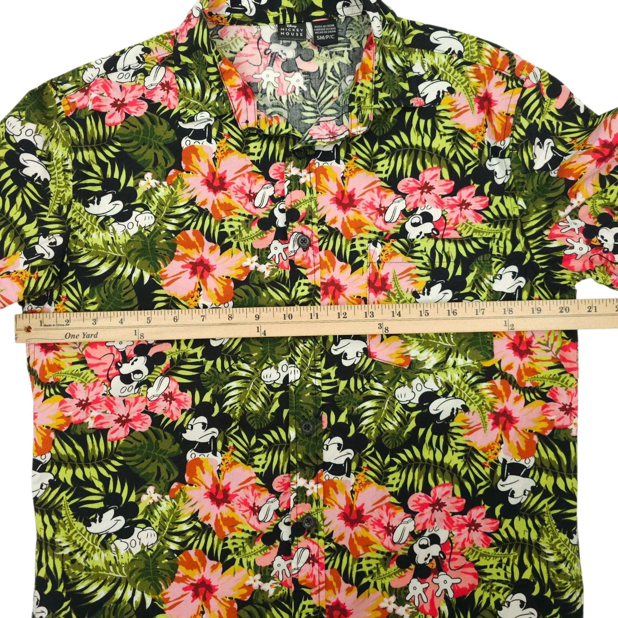 Disney Disney Mickey Mouse Button Down Shirt Small Tropical Floral Size US S / EU 44-46 / 1 - 4 Thumbnail