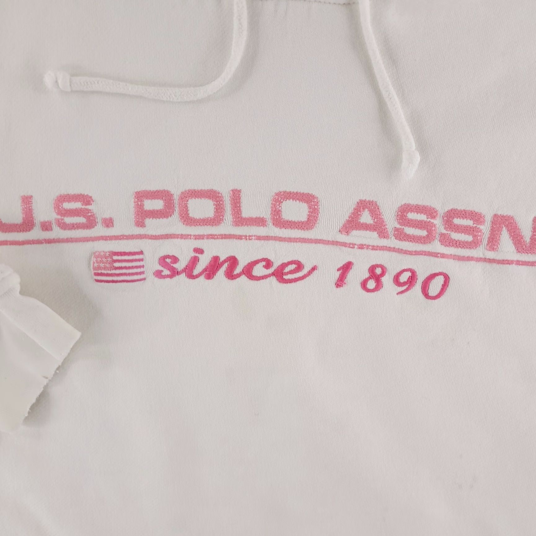 Vintage US Polo Assn. Hoodie Mens XL White Distressed Heavyweight Thick Pullover 90s? Not specified Size US XL / EU 56 / 4 - 2 Thumbnail
