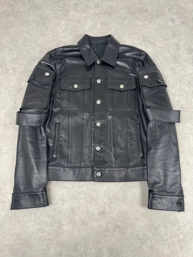 Givenchy SS2015 Givenchy Black Leather Straps Trucker Jacket Size US S / EU 44-46 / 1 - 6 Thumbnail