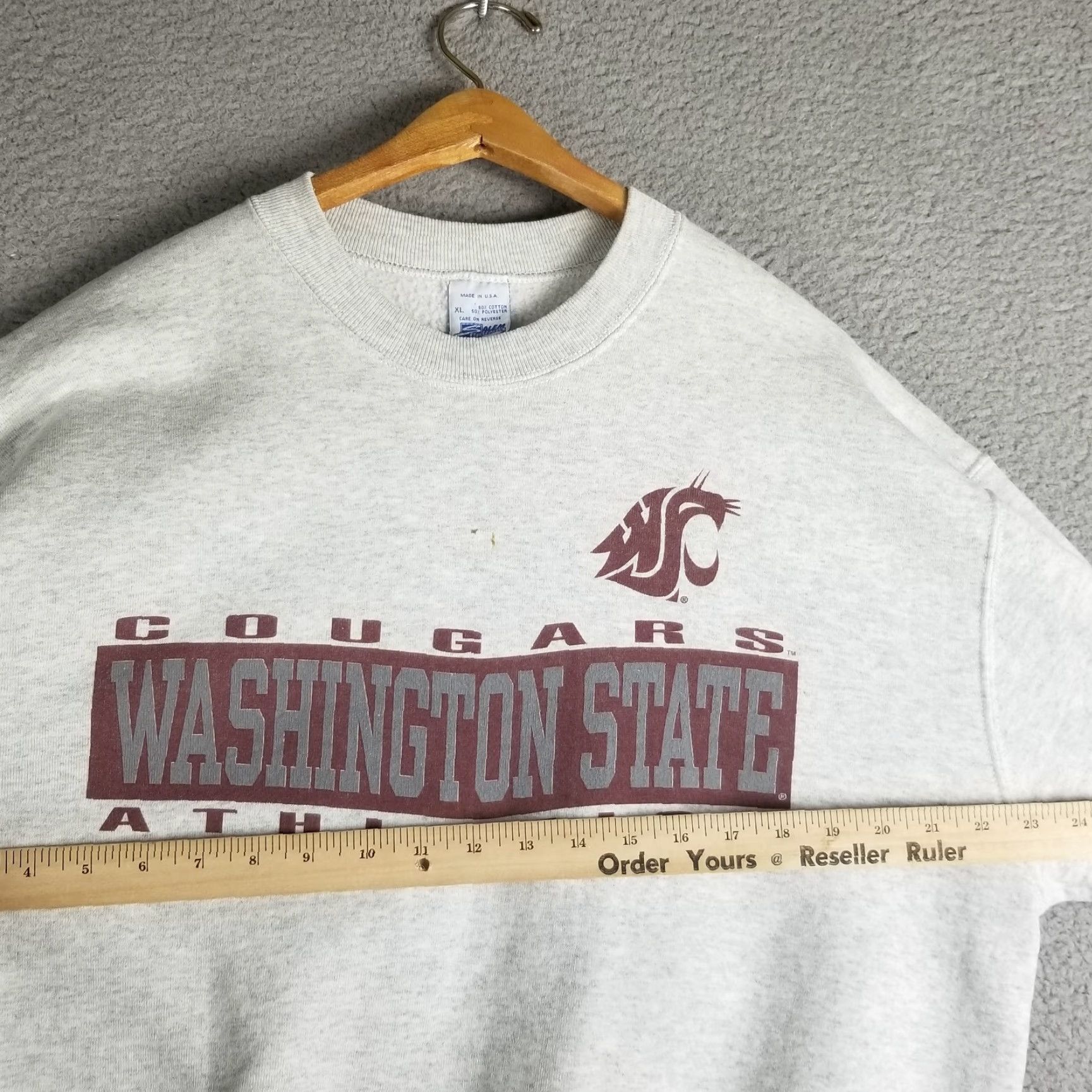 Vintage VINTAGE Salem Sportswear Washington State Cougars Grunge Crewneck Sweatshirt Gray XL Mens Size US XL / EU 56 / 4 - 7 Thumbnail