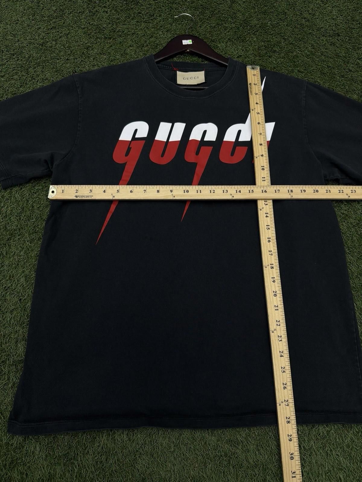 Gucci Gucci Men's Short Sleeve T-Shirt Blade Logo Black Size XL Size US XL / EU 56 / 4 - 9 Thumbnail