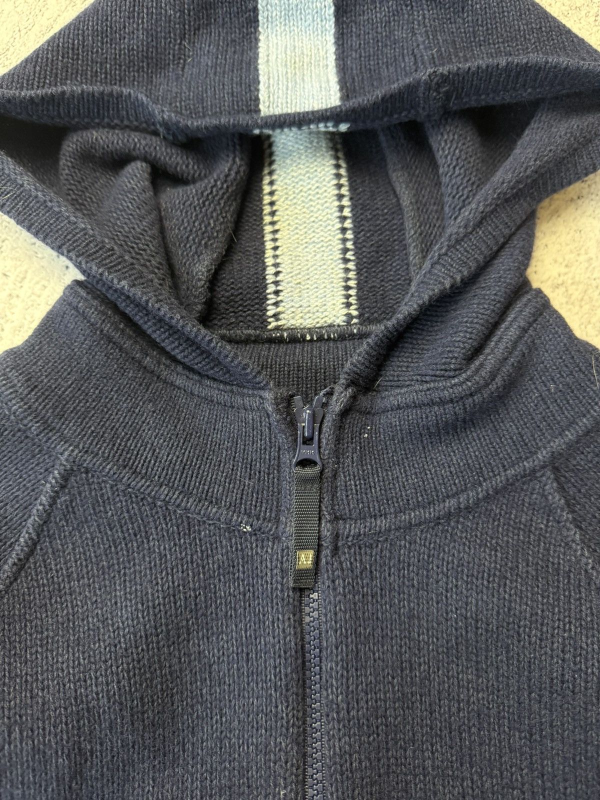 Armani Vintage Armani Jeans Knitwear Hoodie Y2K big Logo Size US L / EU 52-54 / 3 - 11 Thumbnail