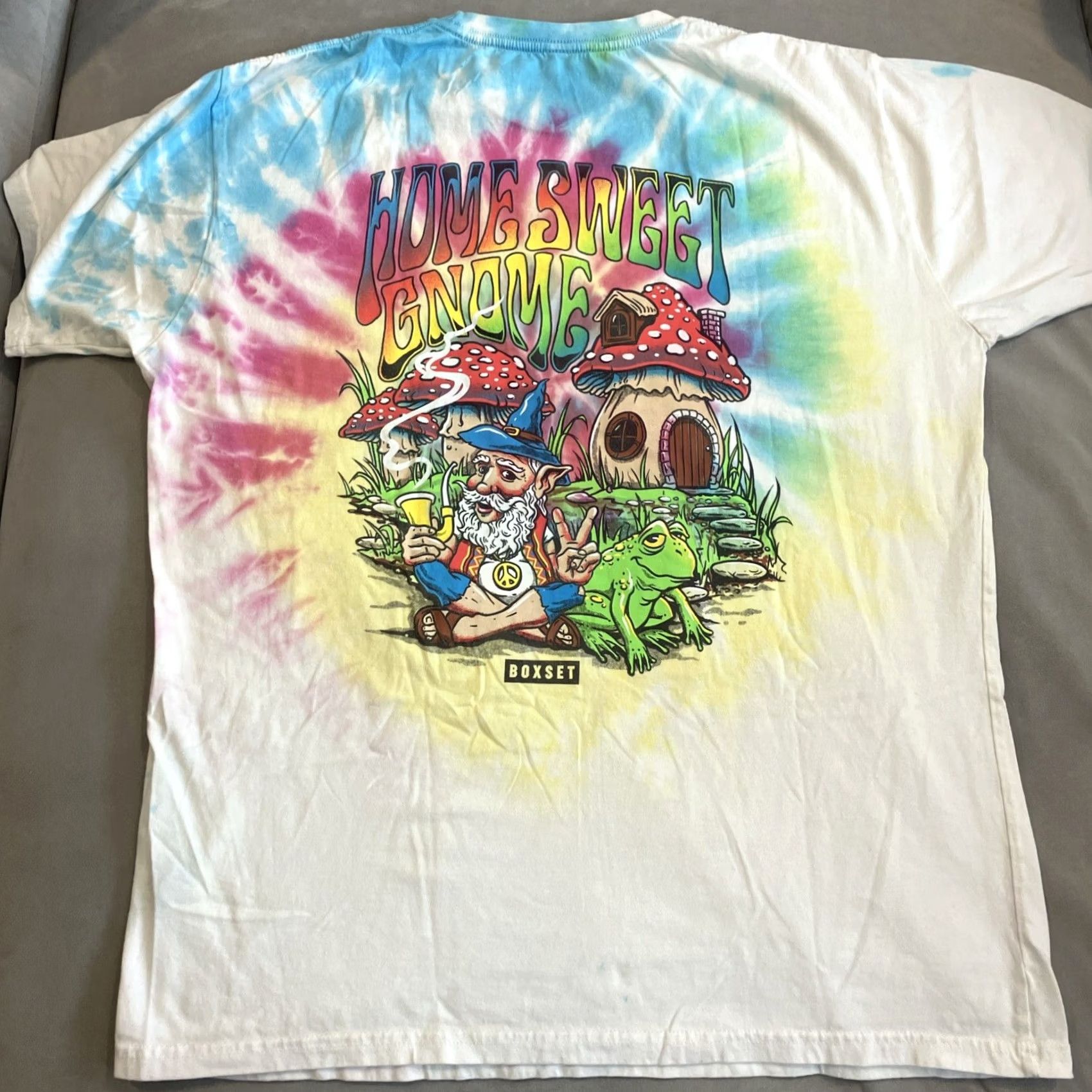 Vintage Boxset T-Shirt - Home Sweet Gnome - Short Sleeve Tie Dye Crew Neck - Men's XL Size US XL / EU 56 / 4 - 4 Thumbnail