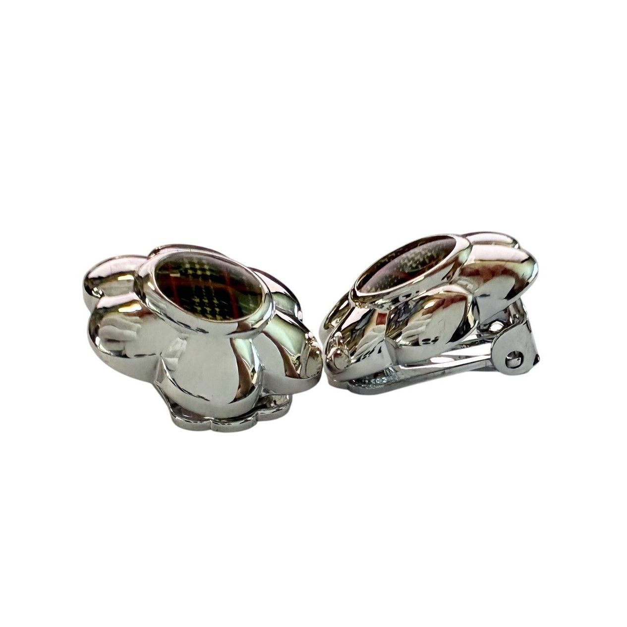 Burberry Burberry Nova Check Flower Clip-On Earrings - Burberrys Size ONE SIZE - 5 Thumbnail