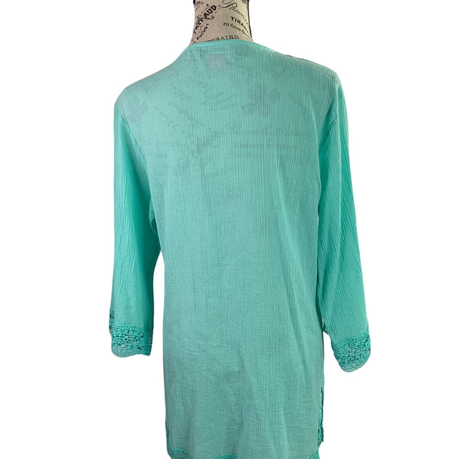 Isaac Mizrahi Issac Mizrahi New York Women's Small Tunic Top Lace Trim Size S / US 4 / IT 40 - 6 Thumbnail