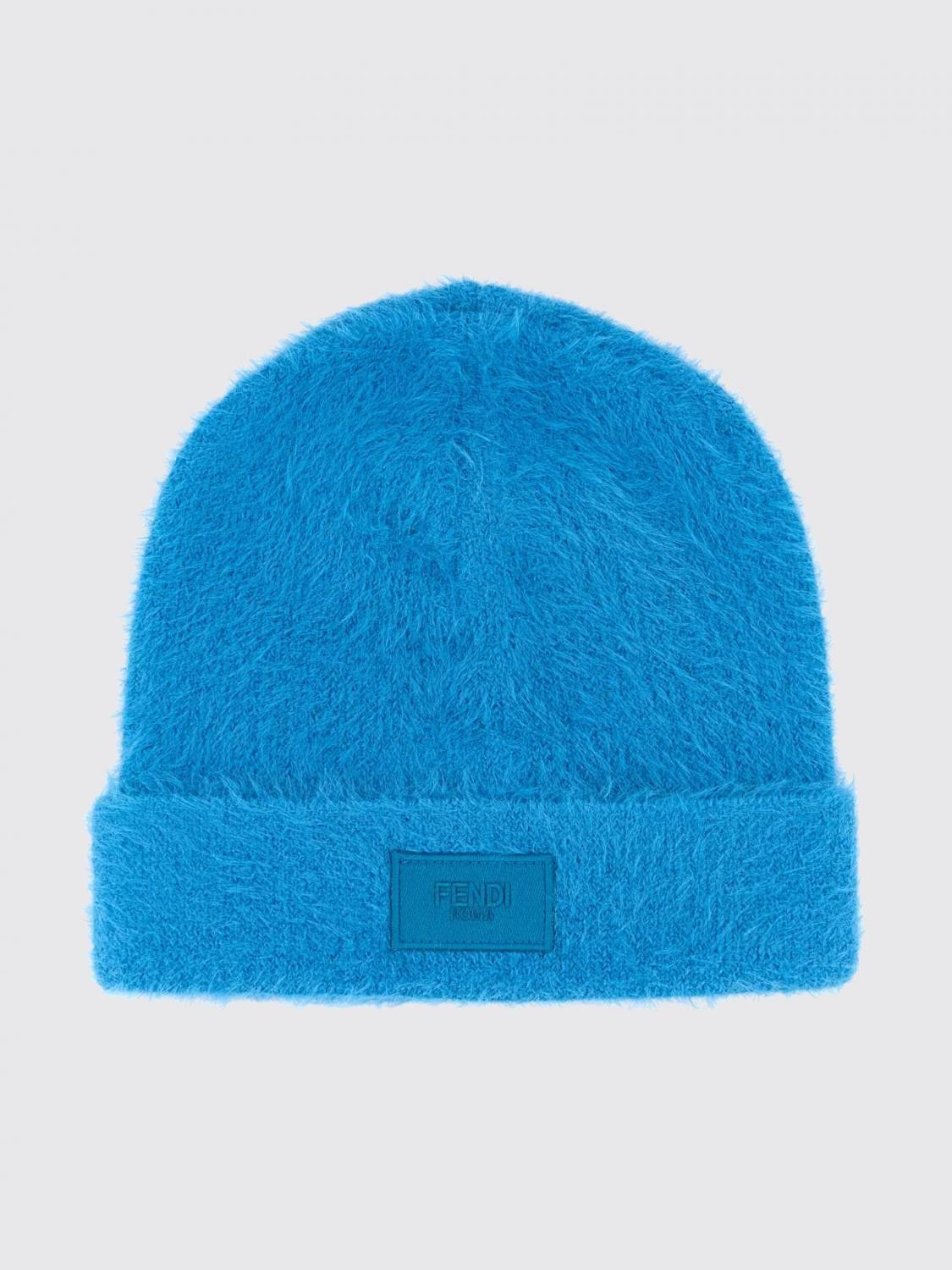 Fendi Fendi Hat Men Gnawed Blue Size ONE SIZE - 1 Thumbnail