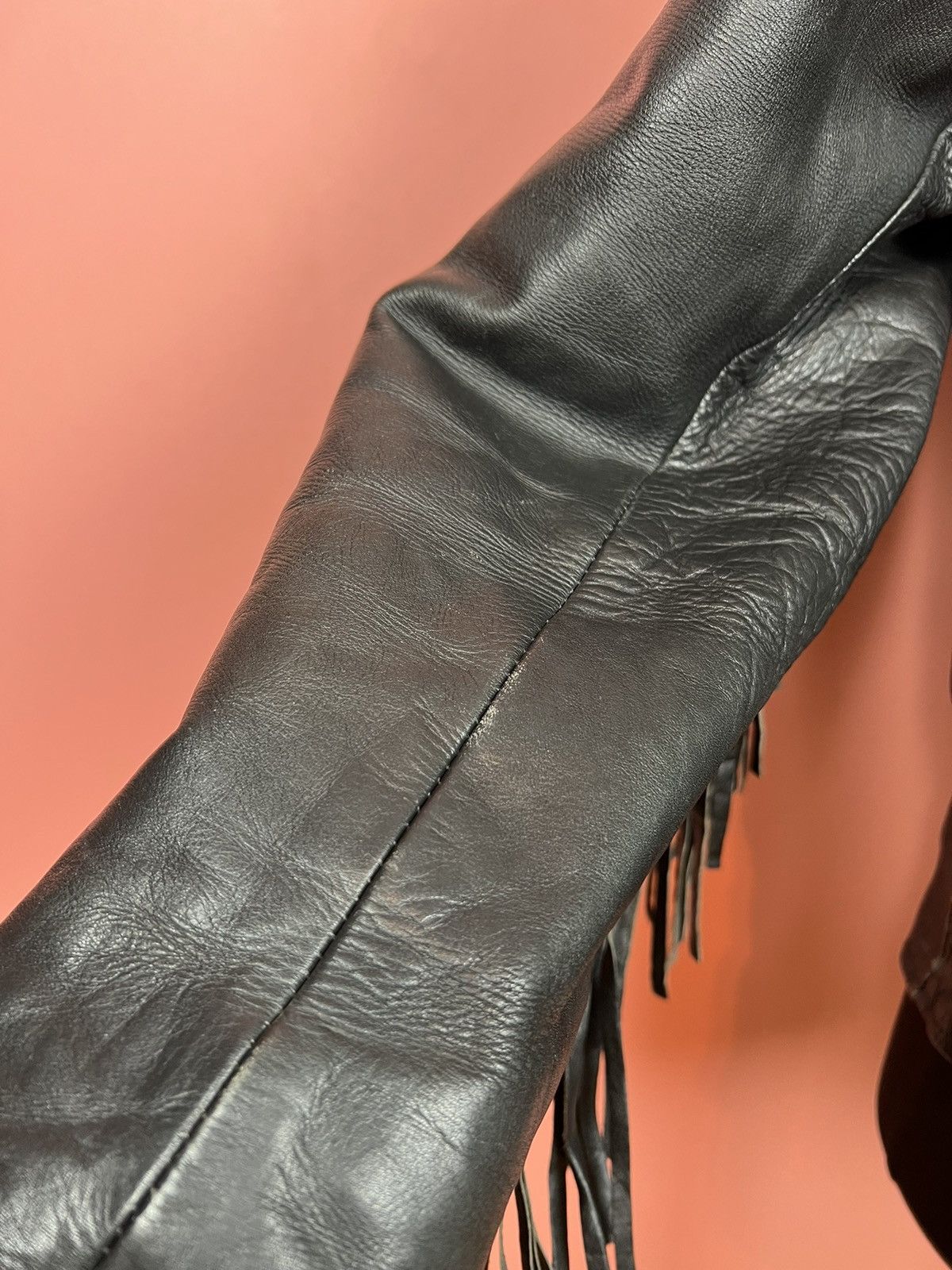 Leather jacket vintage rare cowboy USA hype streetwear