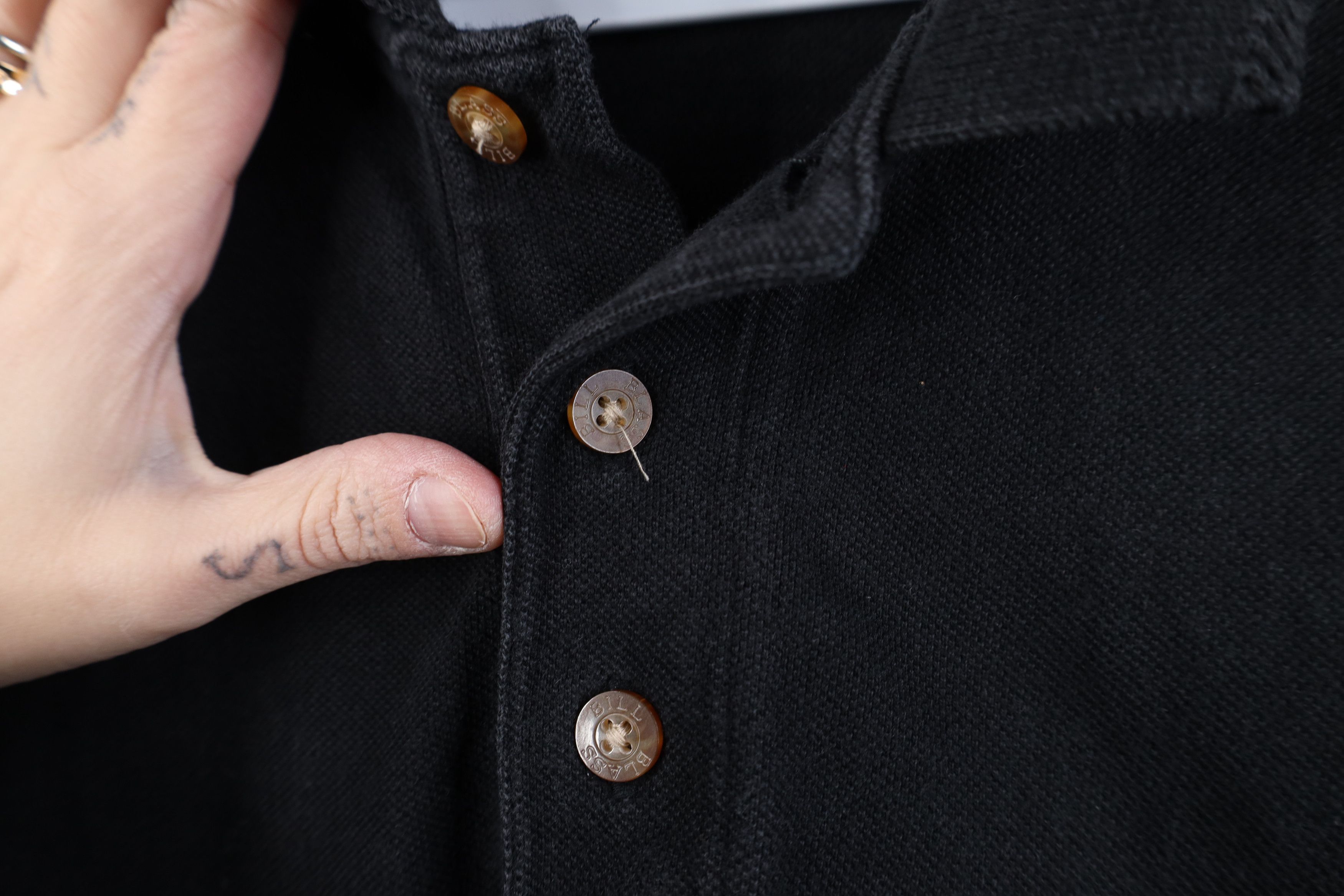 Vintage Vintage 90s Streetwear Baggy Golf Polo Shirt Black Cotton Size US L / EU 52-54 / 3 - 6 Thumbnail