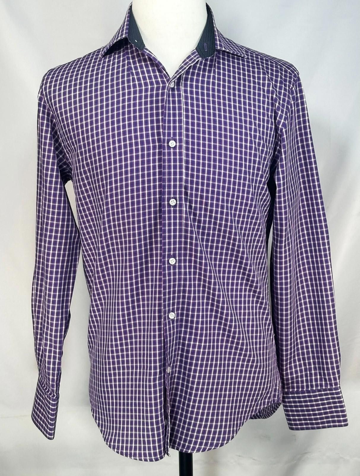 Other Bristol Bull Fitted 100% Cotton Button Up Purple Mens Small Size US S / EU 44-46 / 1 - 1 Thumbnail