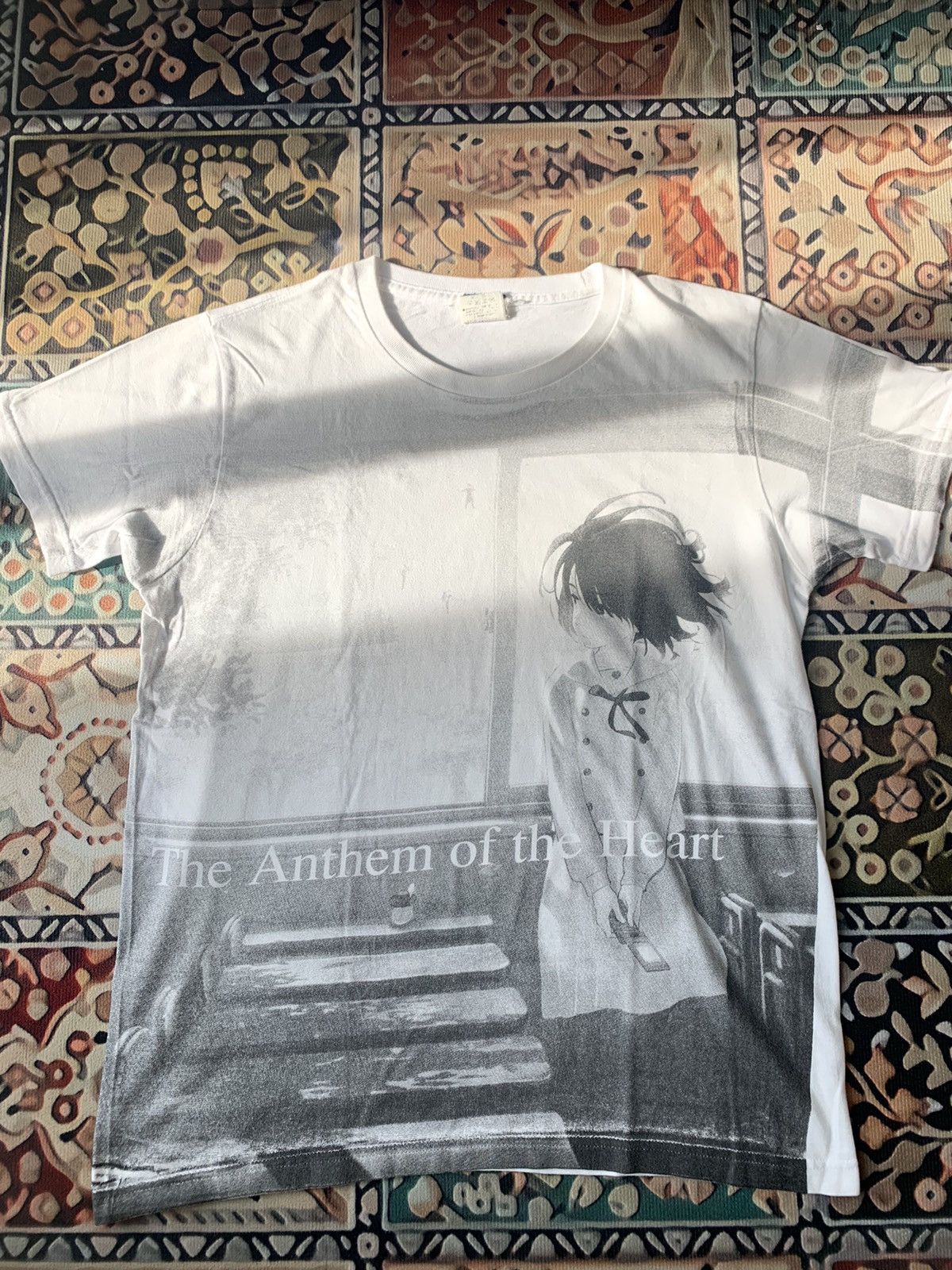 image of Anima x Movie The Anthem Of The Heart 2015 Anime Movie Tshirt in White, Men's (Size Large)