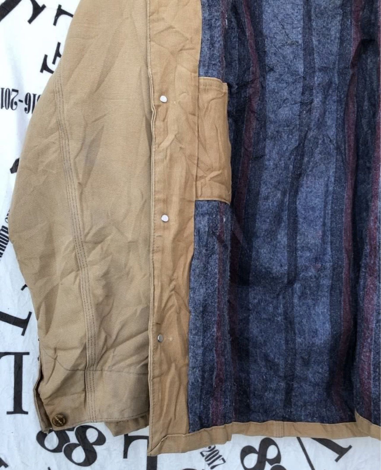 Carhartt 🔥Vintage 90's Carhartt Blanket-lined Michigan/Chore Jacket Size US L / EU 52-54 / 3 - 8 Thumbnail