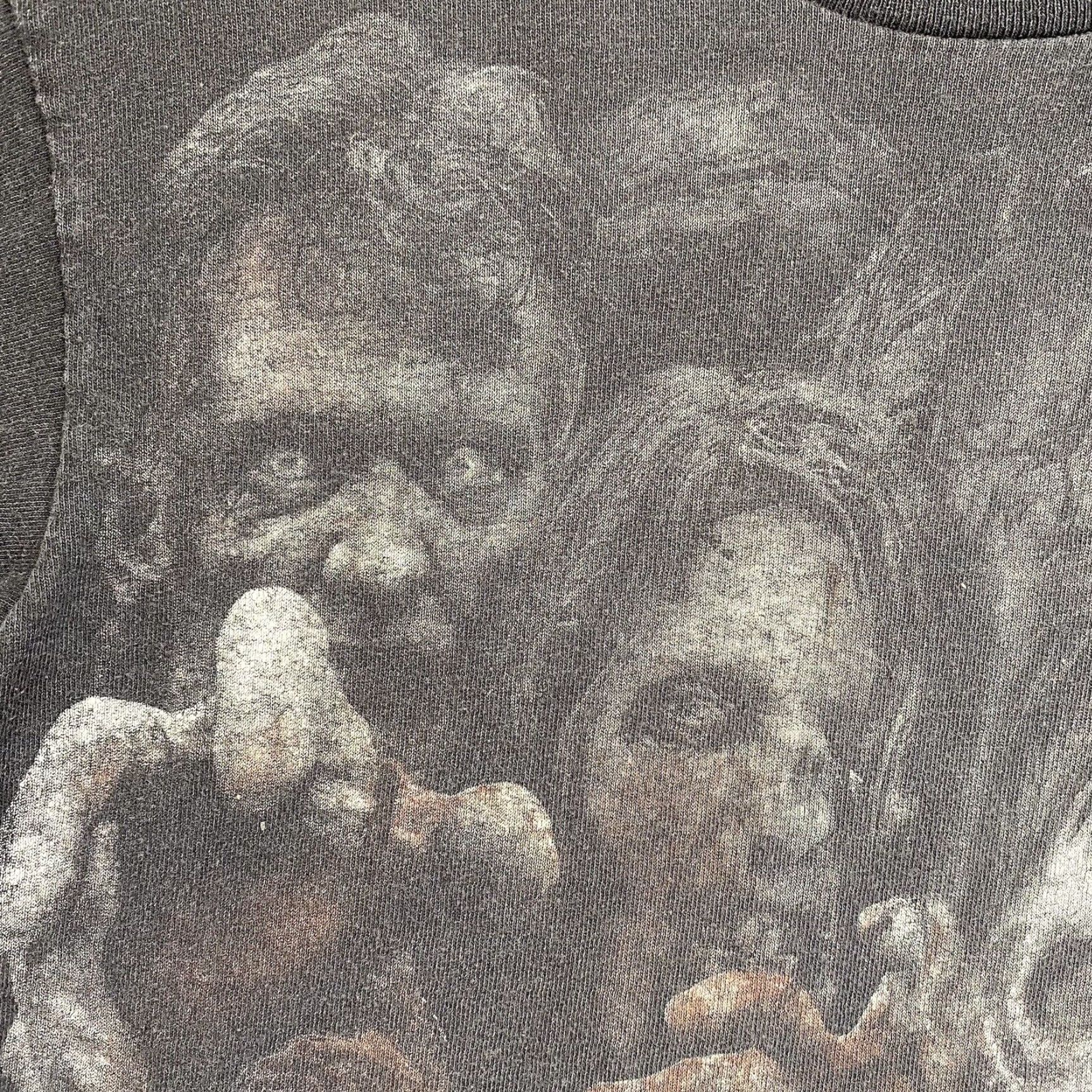 Vintage Walking Dead Geometric AOP T-Shirt Men XS Black Faded Zombies Size US XS / EU 42 / 0 - 6 Thumbnail