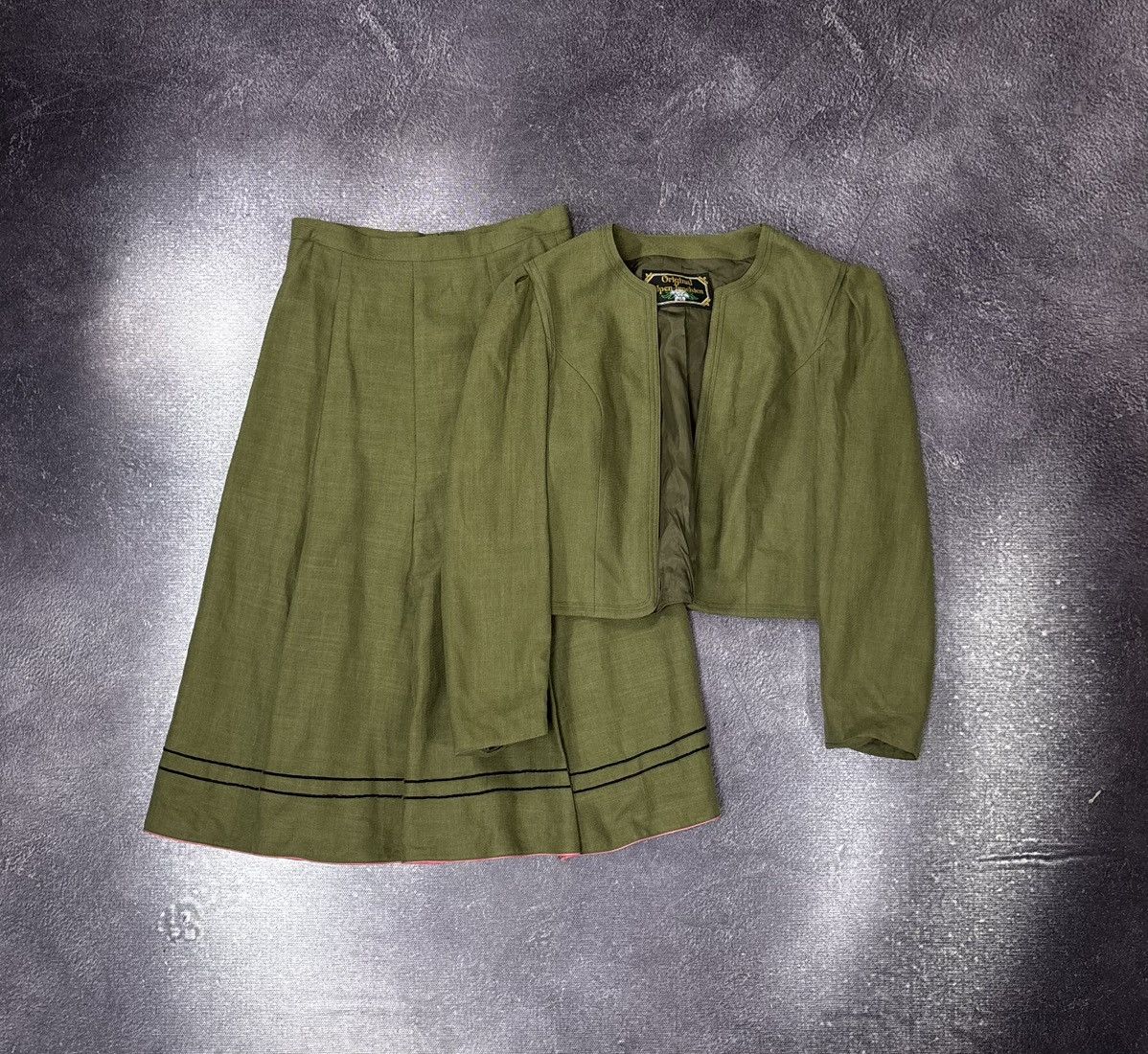 Other Original Alpen Trachten Austrian Bavarian Skirt + Jacket Set Size M / US 6-8 / IT 42-44 - 1 Thumbnail