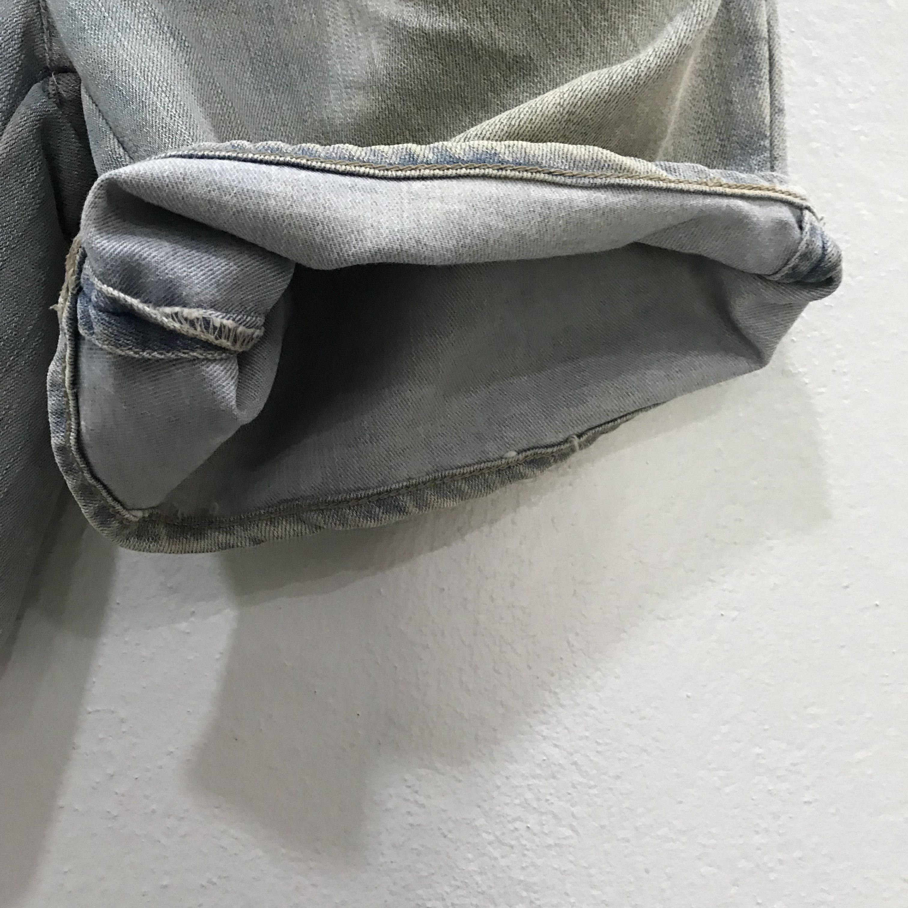 Helmut Lang Vintage Helmut Lang Short Stone Washed Faded Blue Jean Size US 27 - 8 Thumbnail