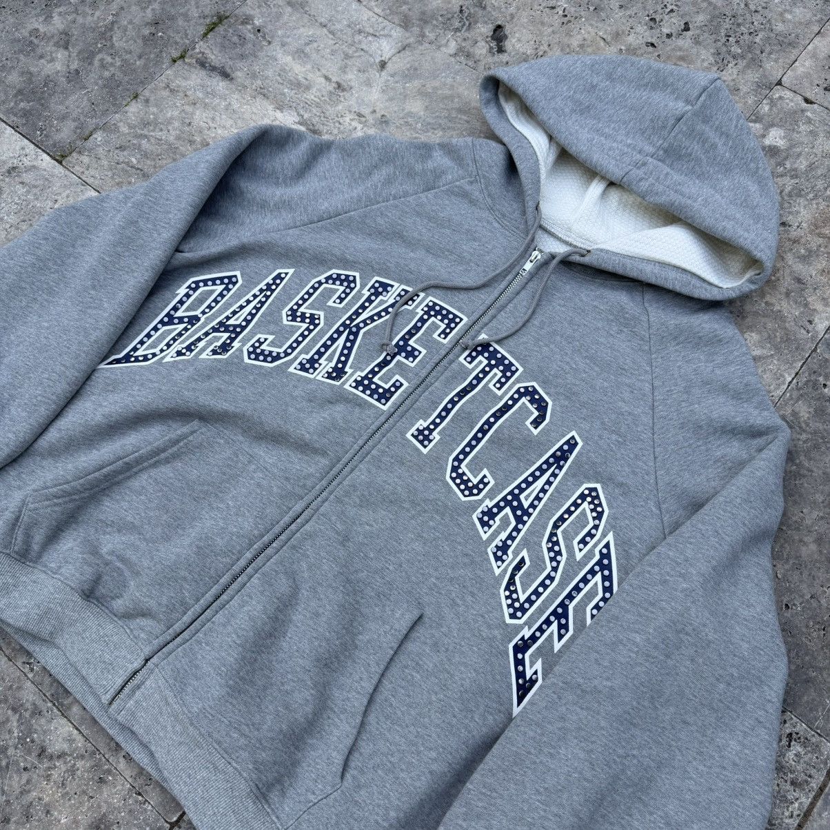 basketcase gallery Basketcase Gallery ATHLETICS, studded zip-up hoodie grey Size US XXL / EU 58 / 5 - 3 Thumbnail
