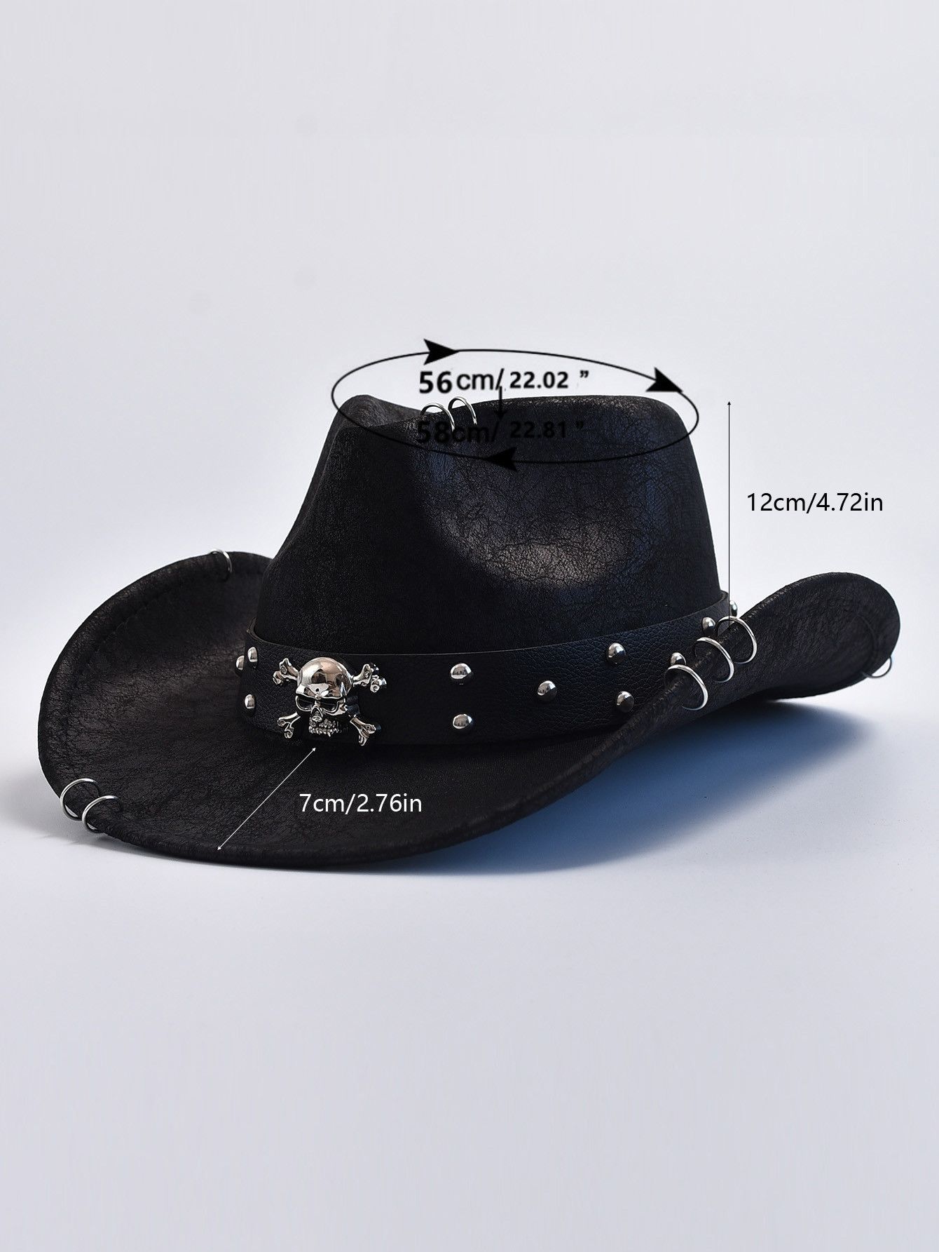 Japanese Brand × Vintage Faux Leather Vintage Western Cowboy Hat Size ONE SIZE - 6 Thumbnail