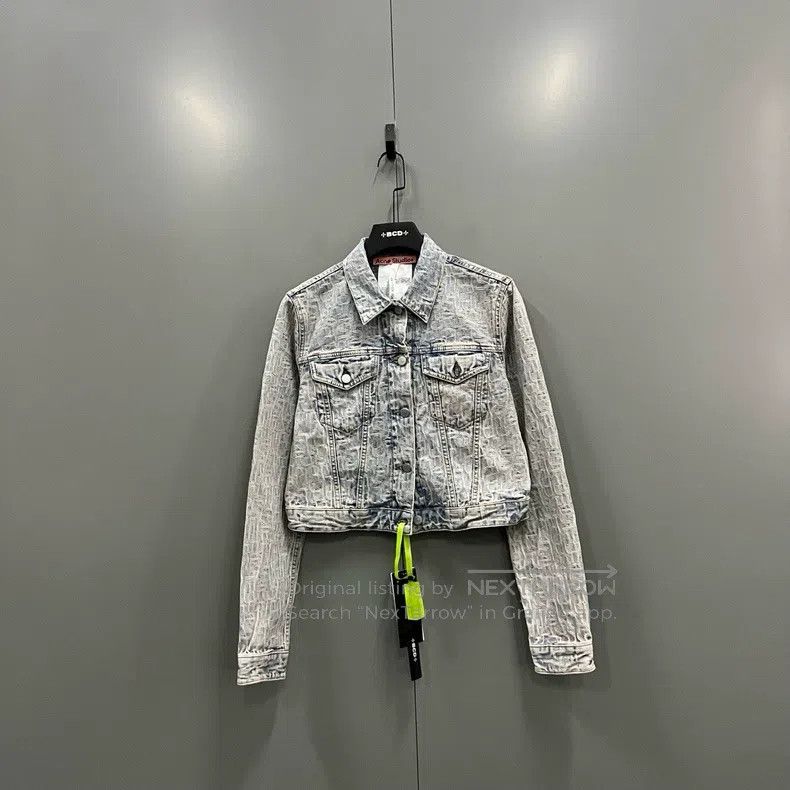 Acne Studios Acne Studios SS24 Embroidered Full Print Denim Jacket Size US XXS / EU 40 - 1 Thumbnail