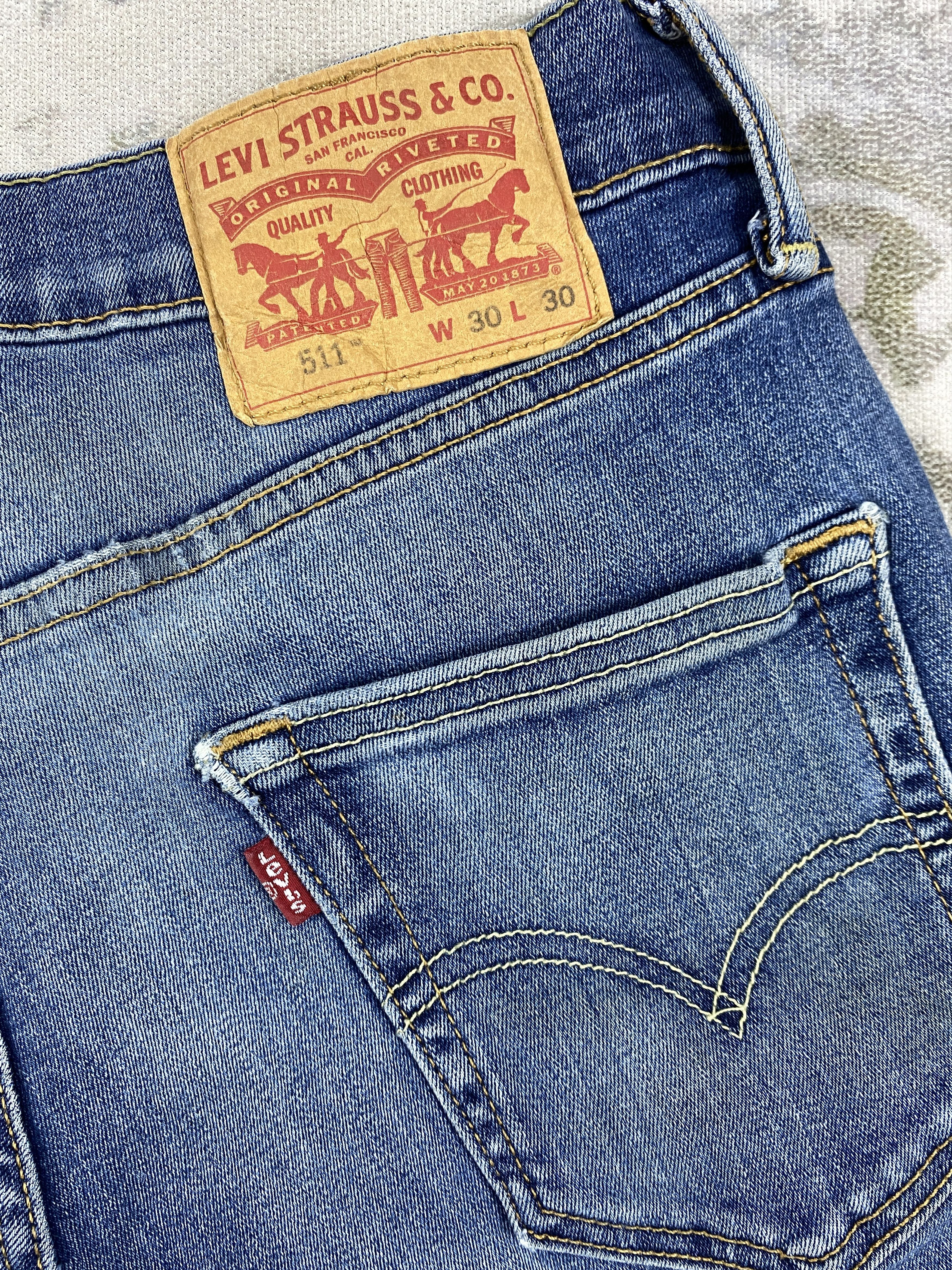 Levi's Distressed Blue Levi's 511 Jeans 30x29.5 Denim -SJ115 Size US 30 / EU 46 - 13 Thumbnail