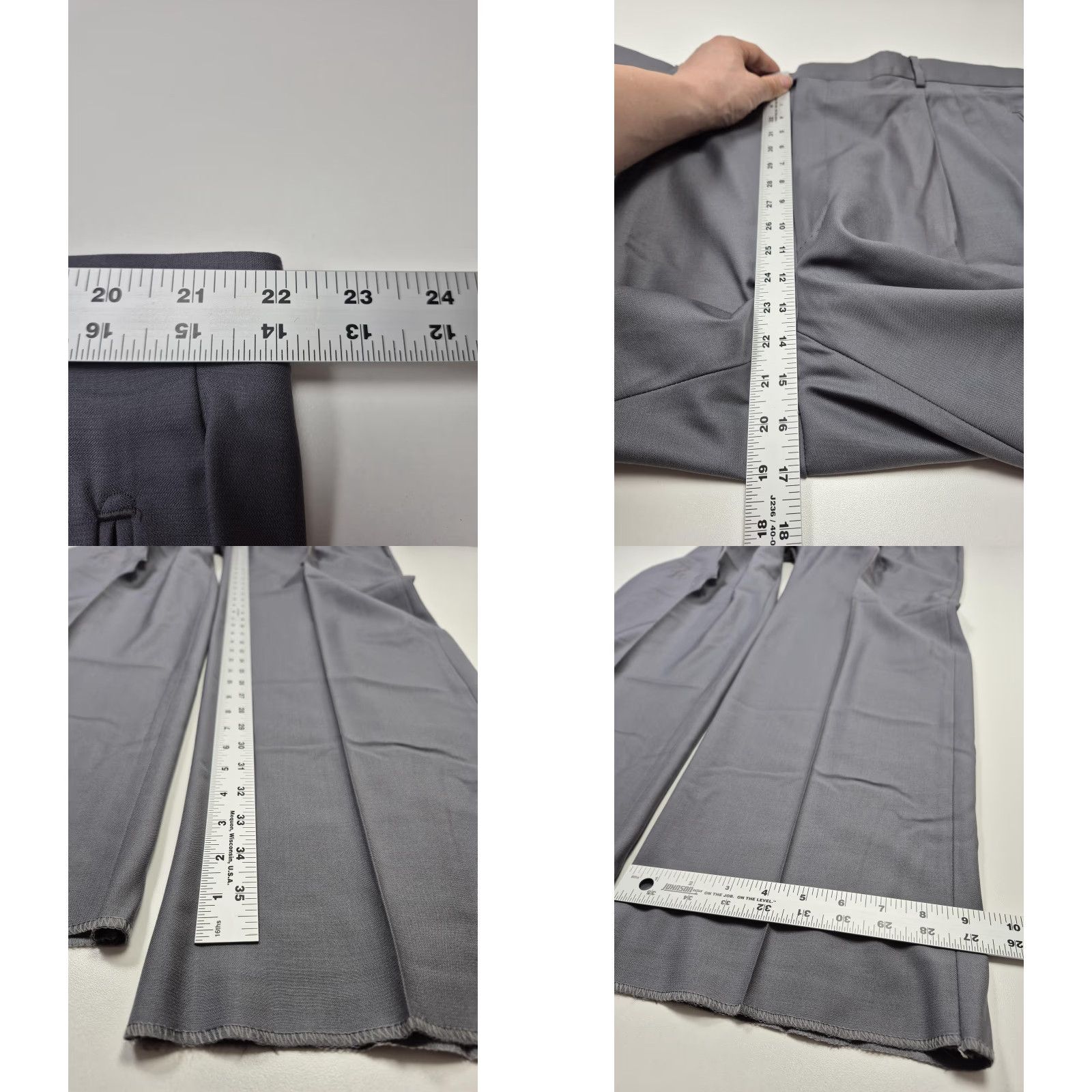 Vintage VTG Zanieri Wool Pants Mens 44x37 Gray Super 100s Pleated Italy Unhemmed NWT Size US 44 / EU 60 - 8 Thumbnail